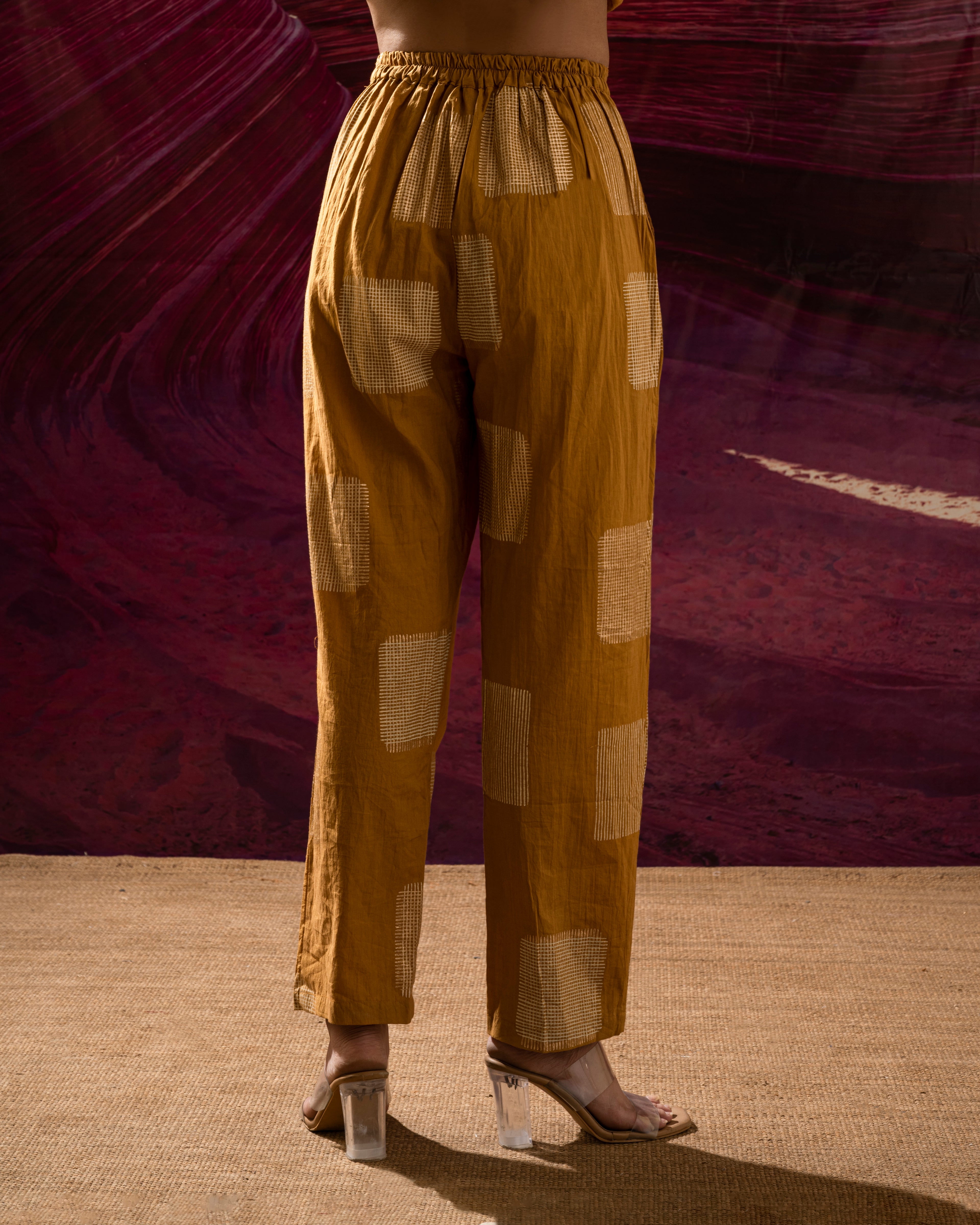 Aurum Mustard Kaftan with Pants (Set of 2)