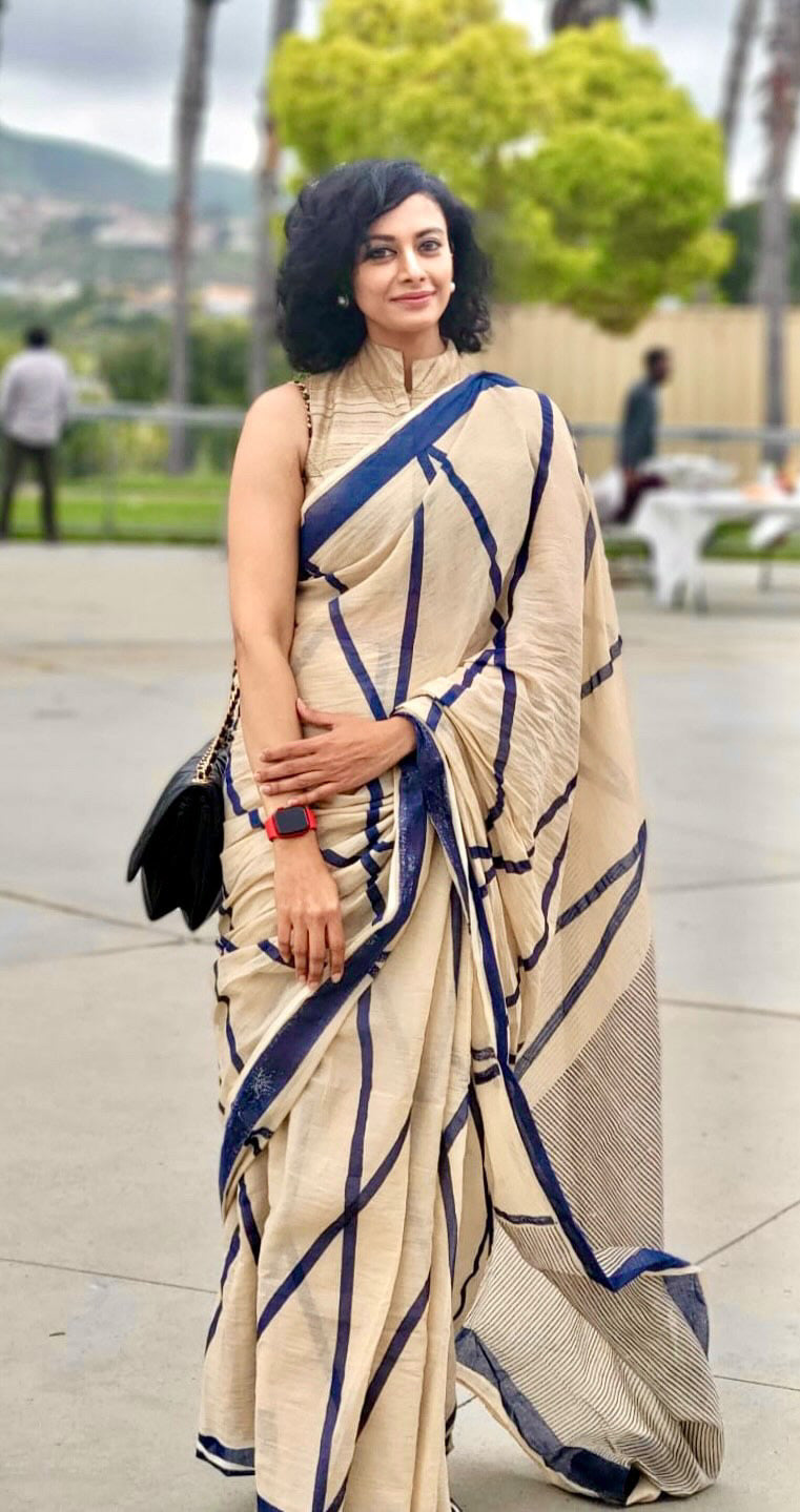 Crossroads Beige Saree