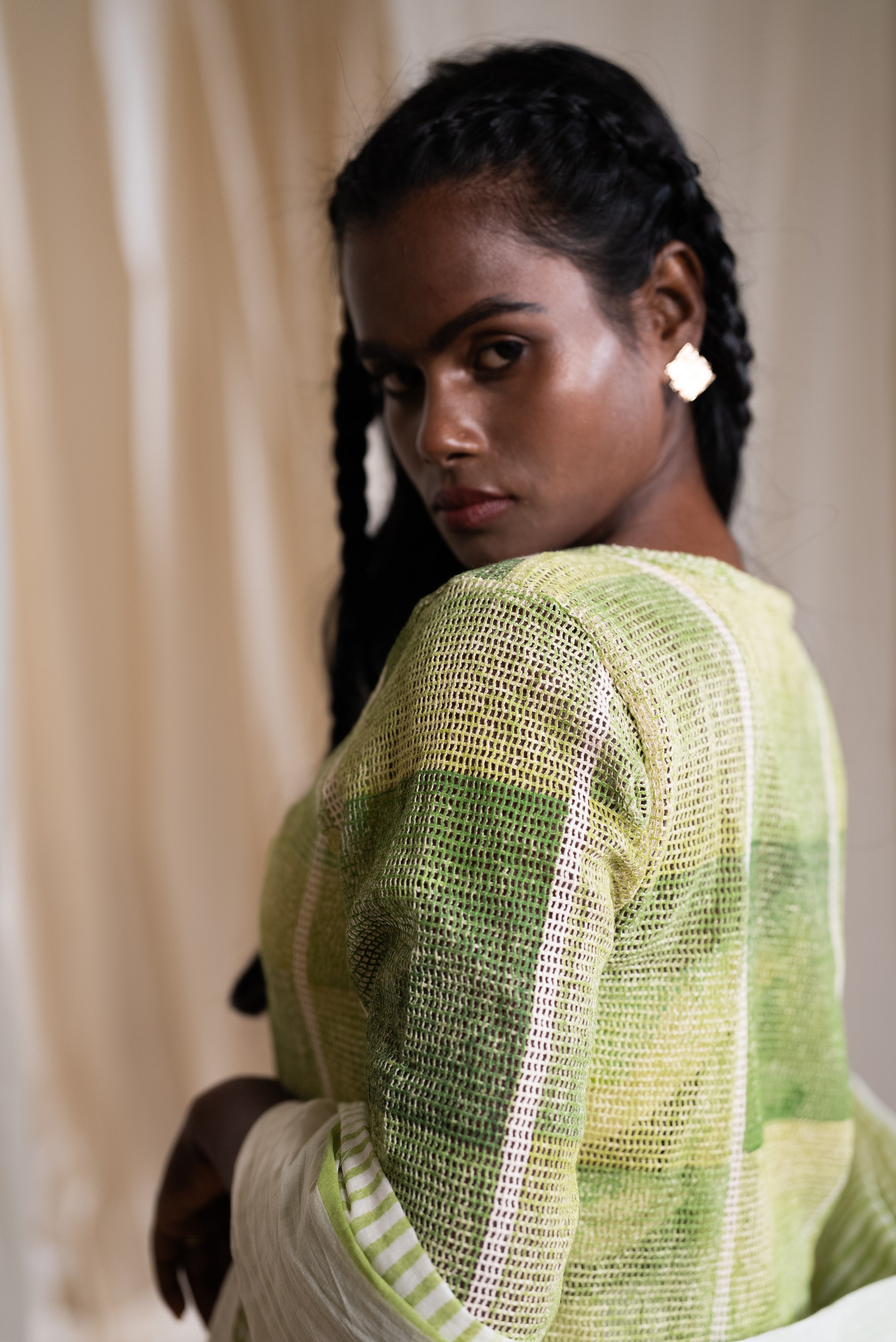 MARINA lagoon cotton saree with blouse