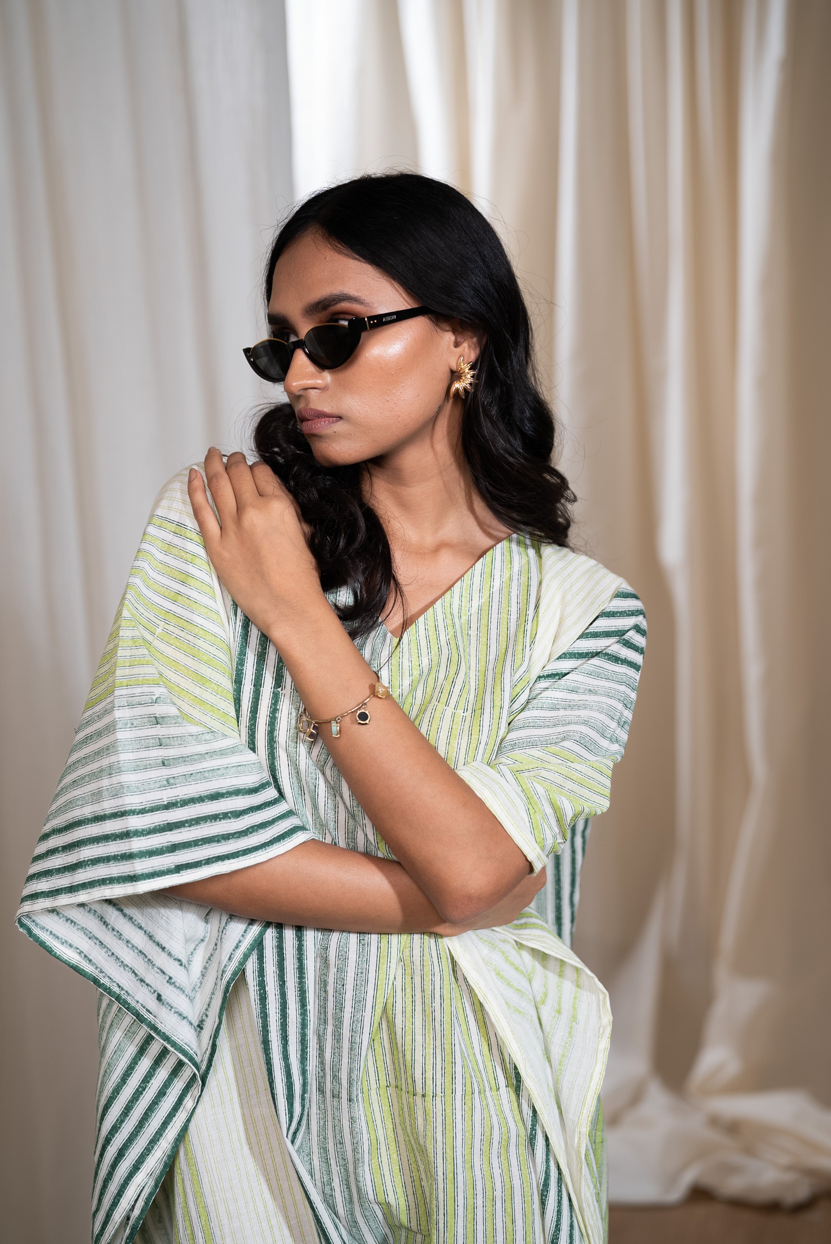 MARINA skyline cotton kaftan coordinate