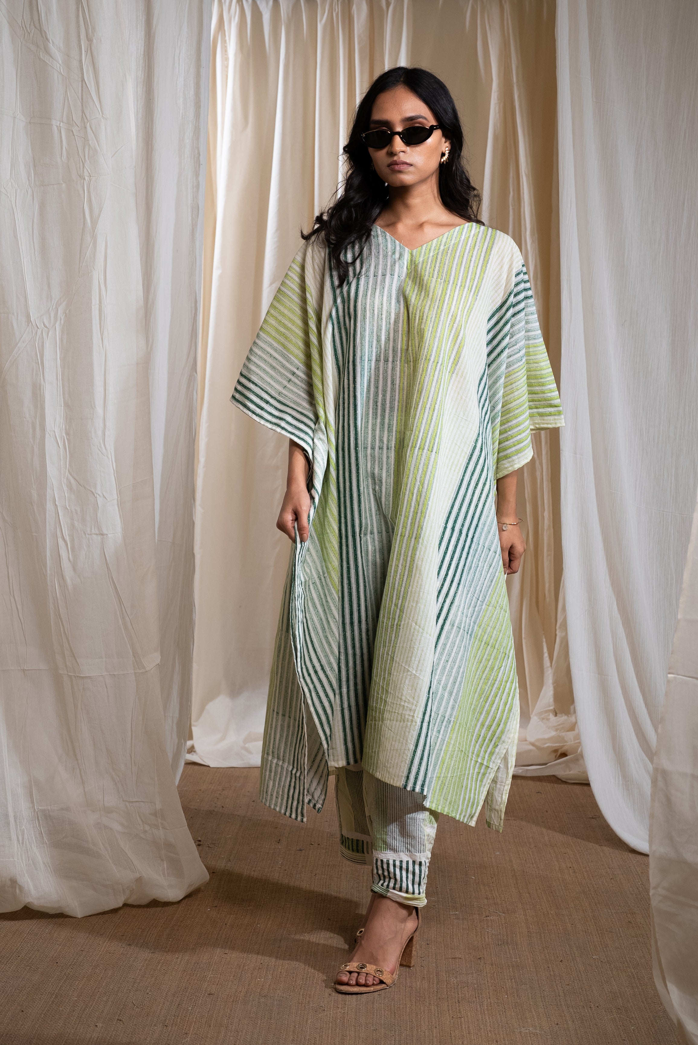 MARINA skyline cotton kaftan coordinate