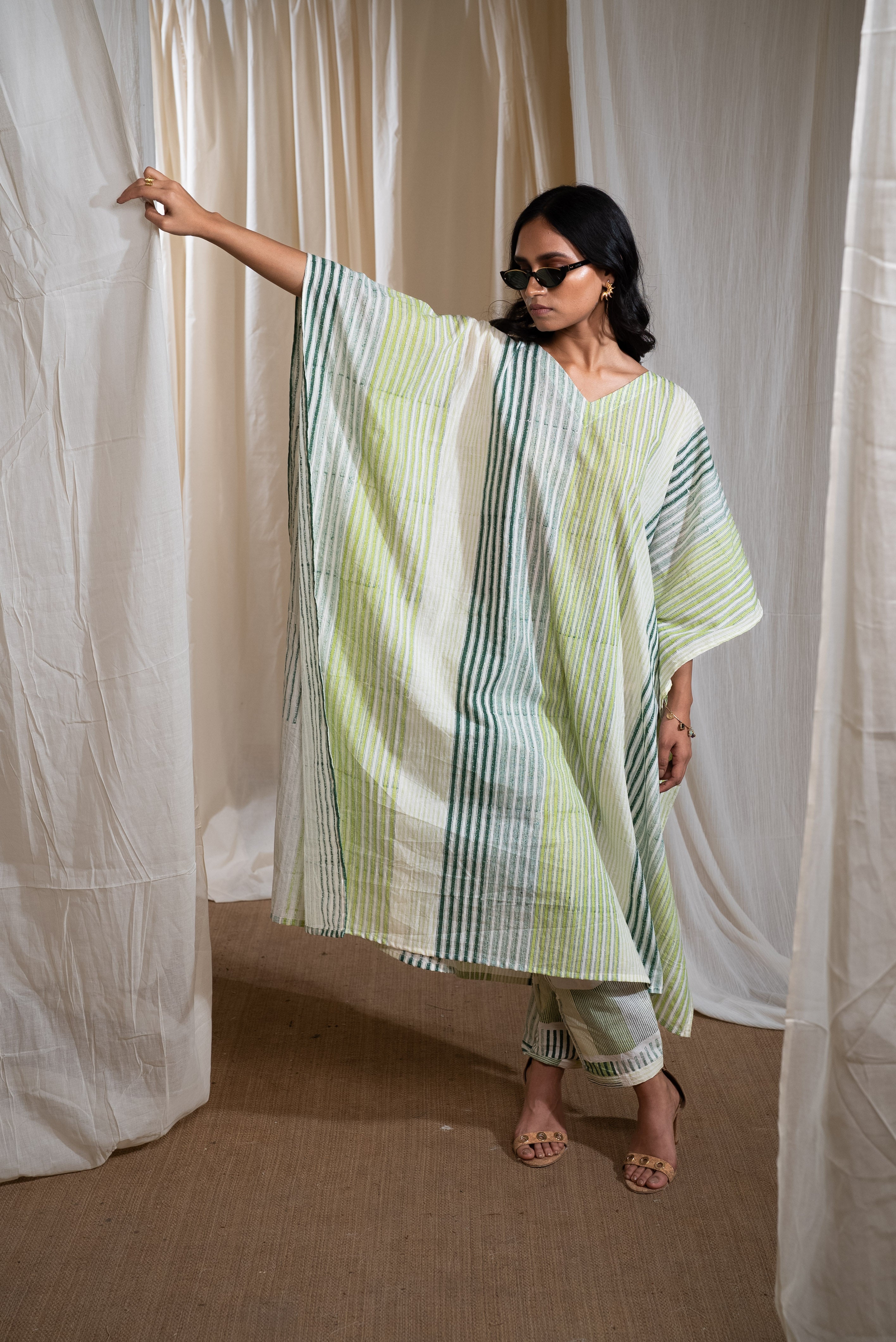 MARINA skyline cotton kaftan coordinate
