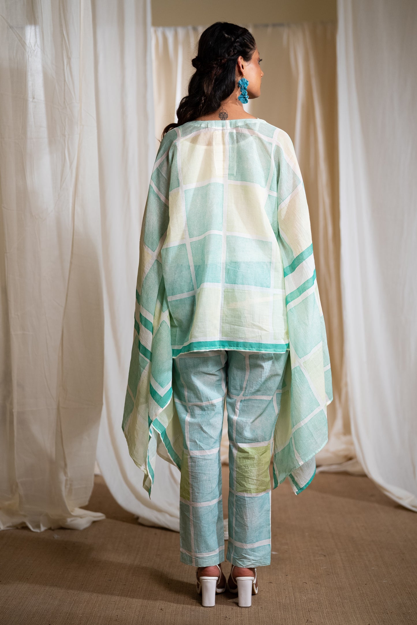 MARINA mirage kaftan coordinate with slip (Set of 3)
