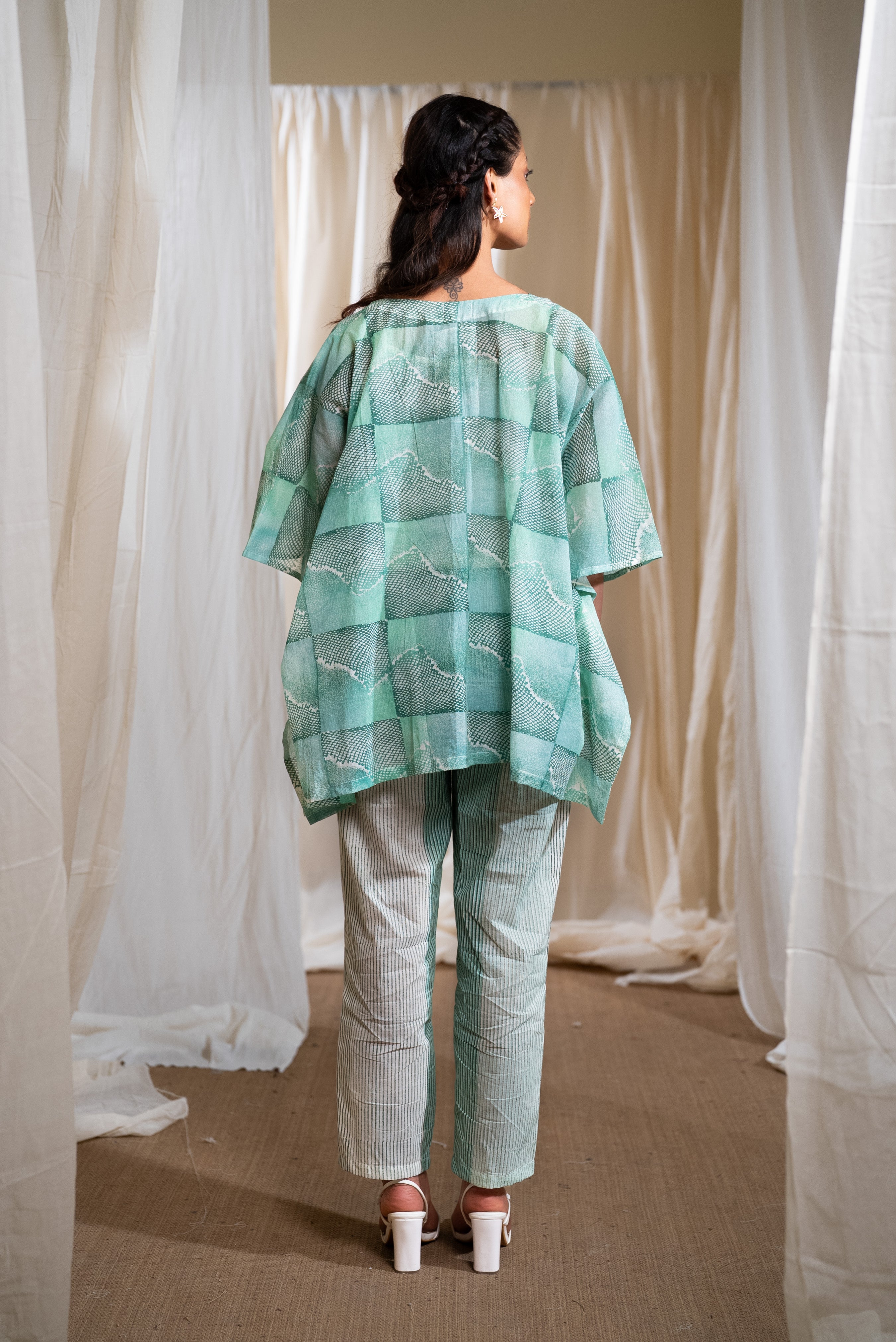 MARINA honeycomb Kaftan Top