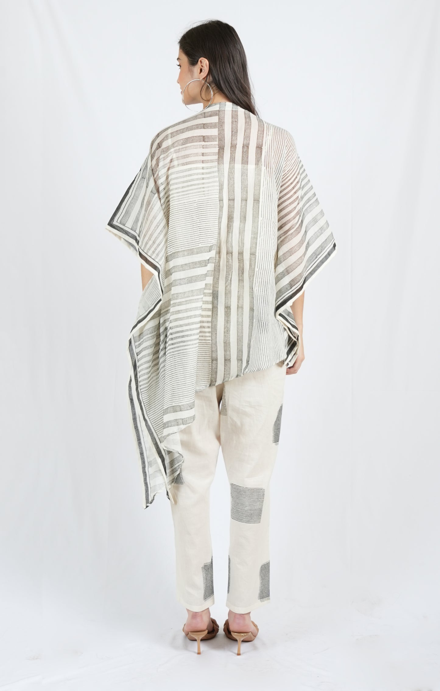 Rhythm High Low Kaftan with Criss Cross Pants (Set of 2)