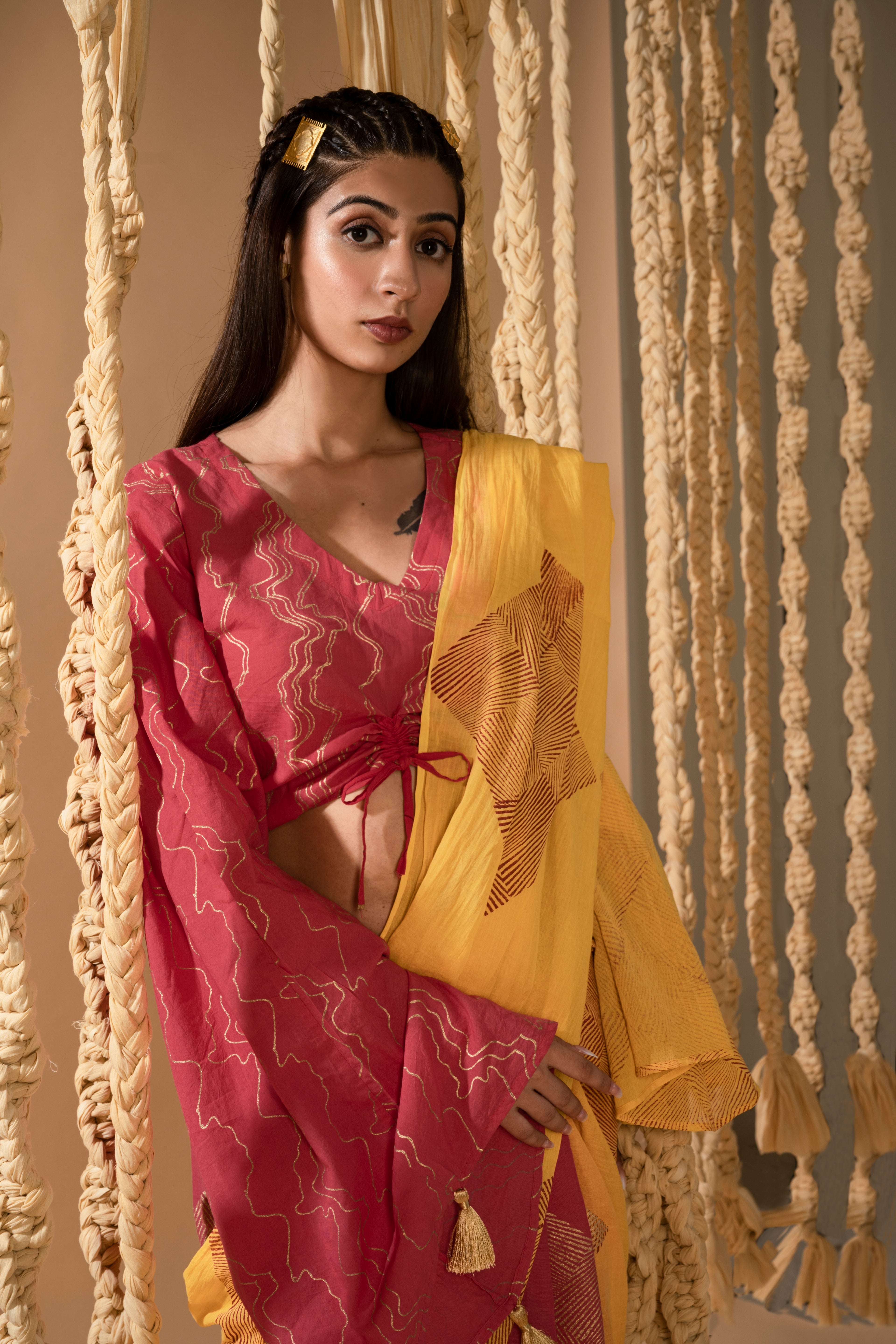 Aurum Ombre Diamond Saree