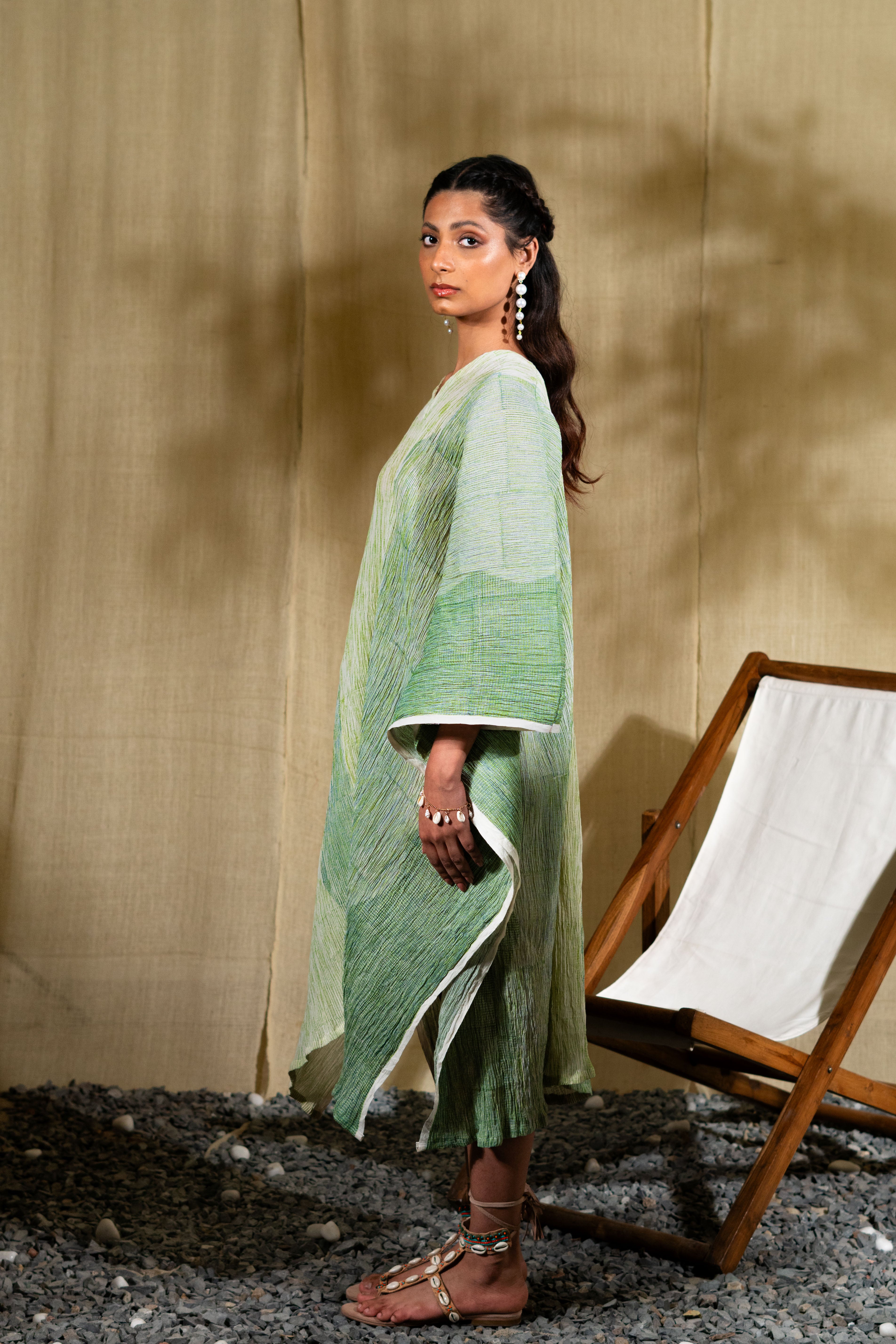 MARINA tinge crinkled kaftan