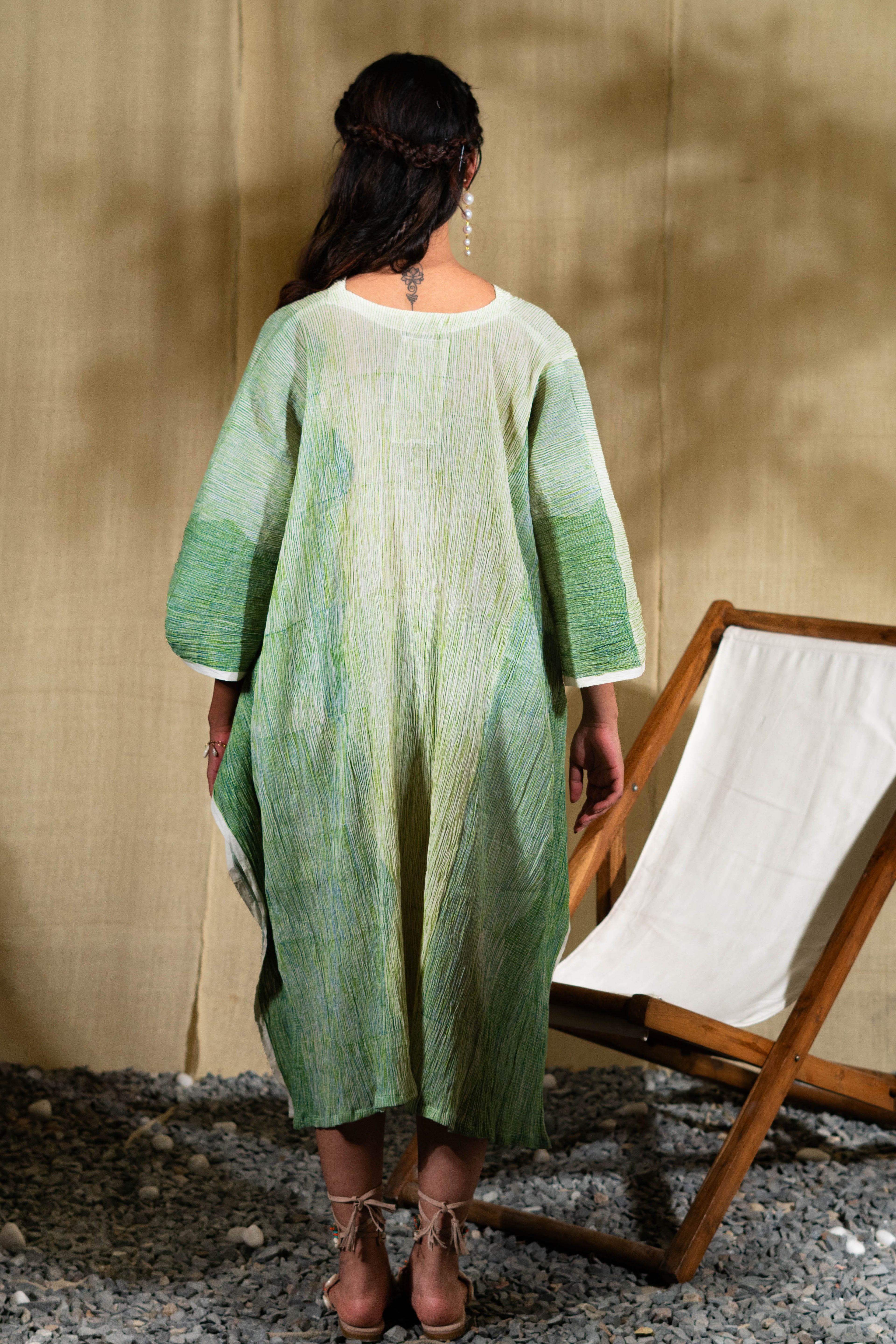 MARINA tinge crinkled kaftan