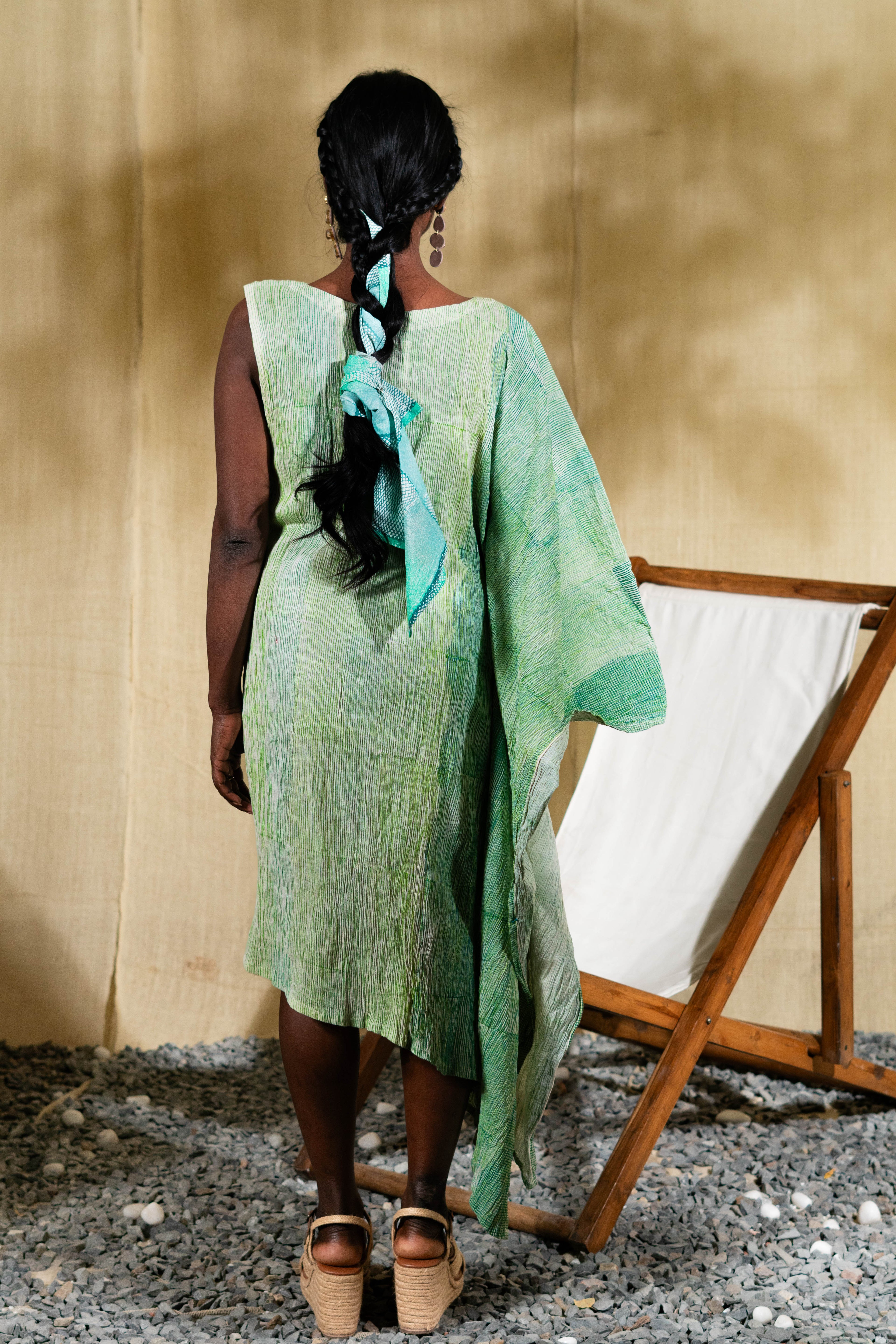 MARINA wave crinkled kaftan