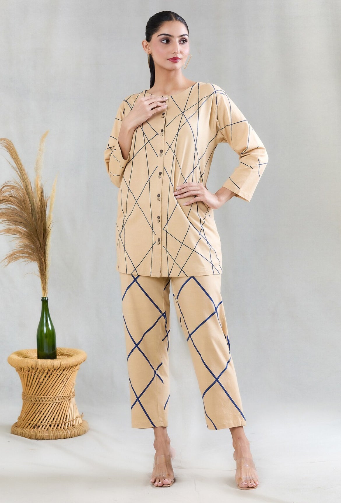 Crossroads Beige Strike Knit Coordinate