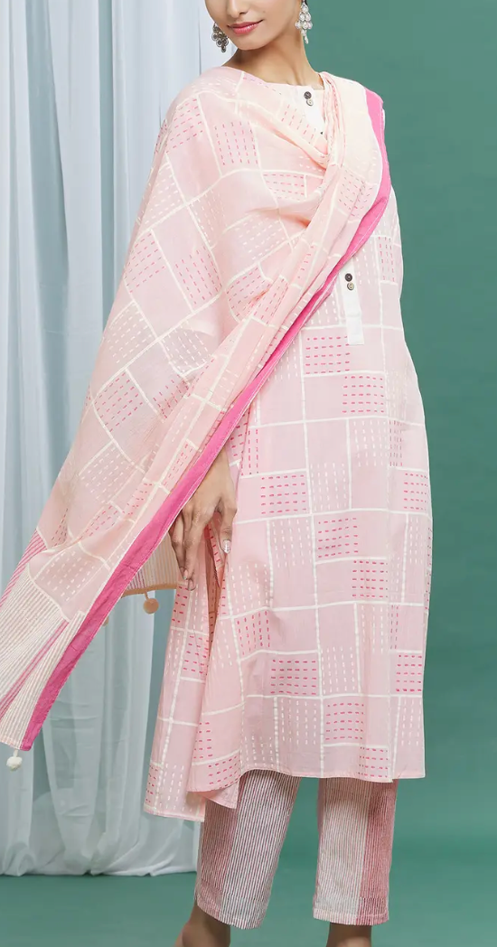 Clove Geometric Print Dupatta