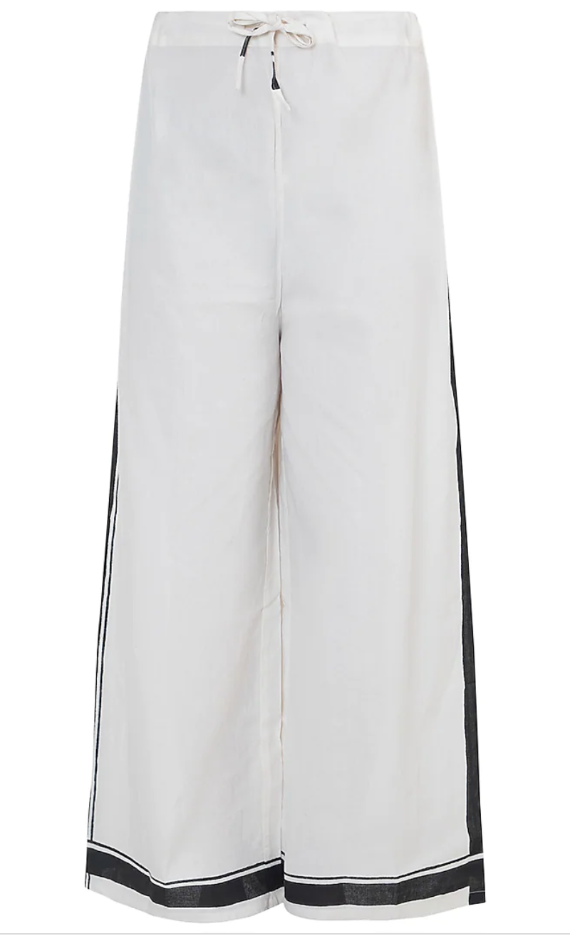 White And Black Pants