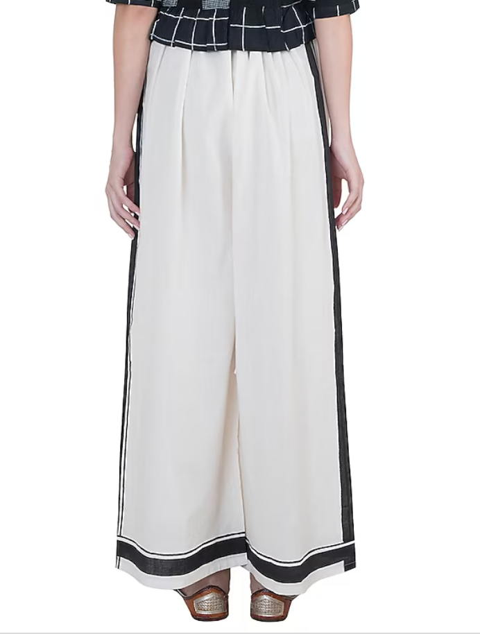 White And Black Pants