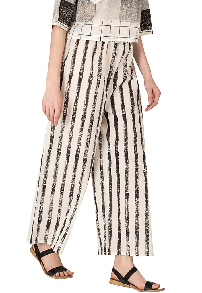 Black And White Striped Palazzo Pants