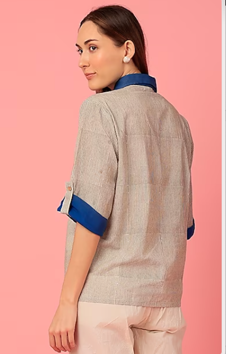 Micro Indigo Shirt