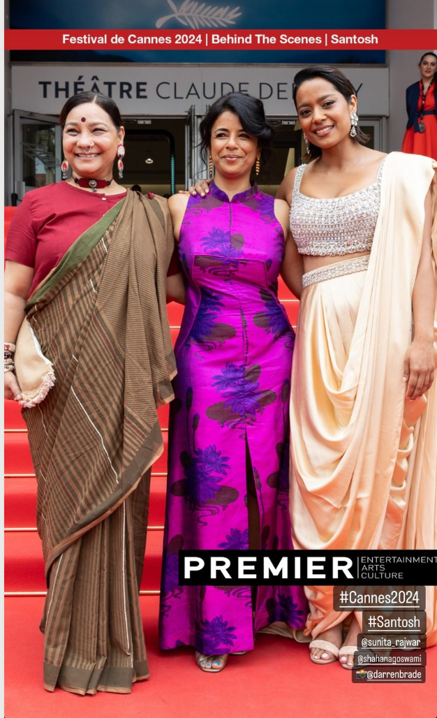 Brown Strippie Sunita CANNES Saree and Blouse