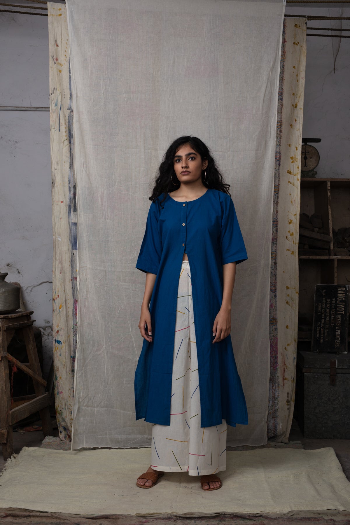 Seabed Indigo Kurta