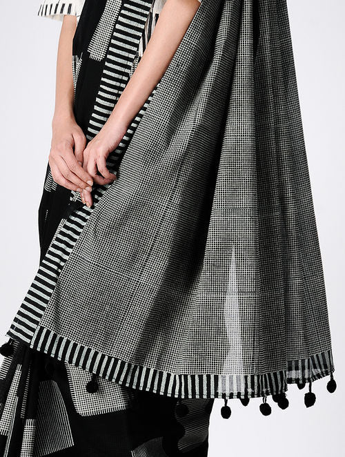 Space Boxy Black Saree