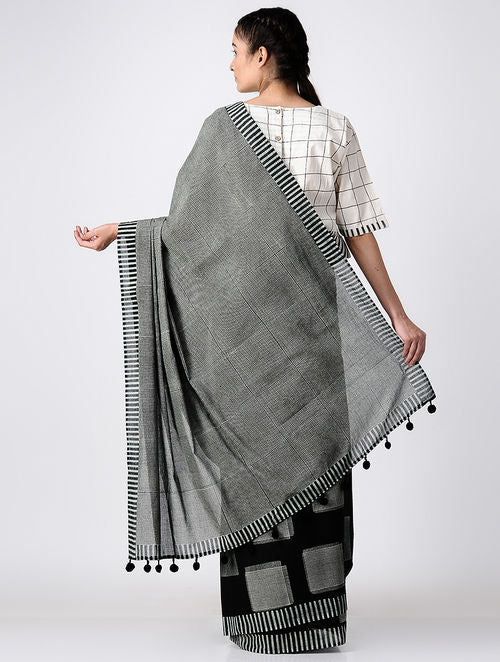 Space Boxy Black Saree