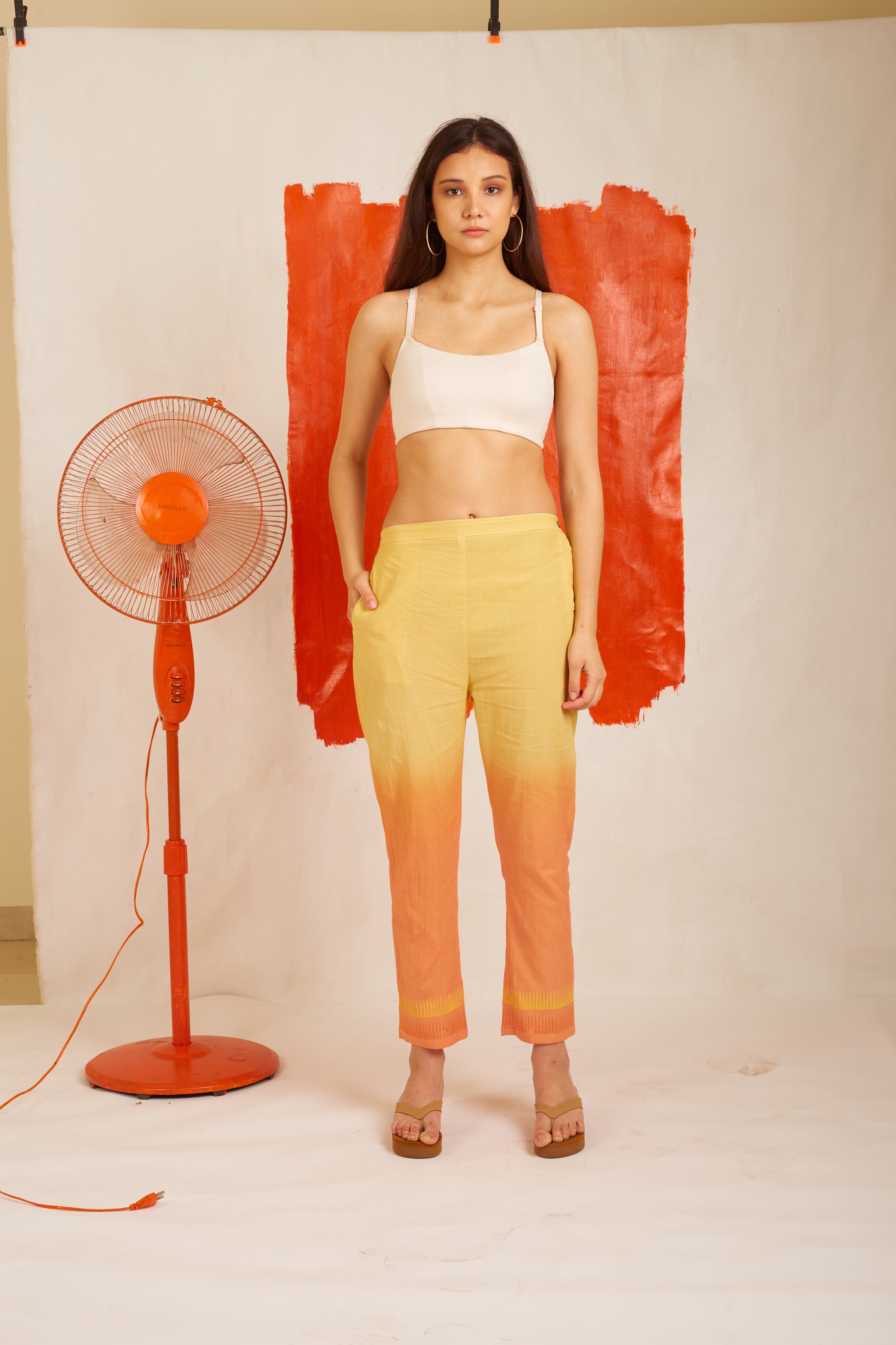 BANANA Yellow Stripe-Me-Good Kaftan and Pants