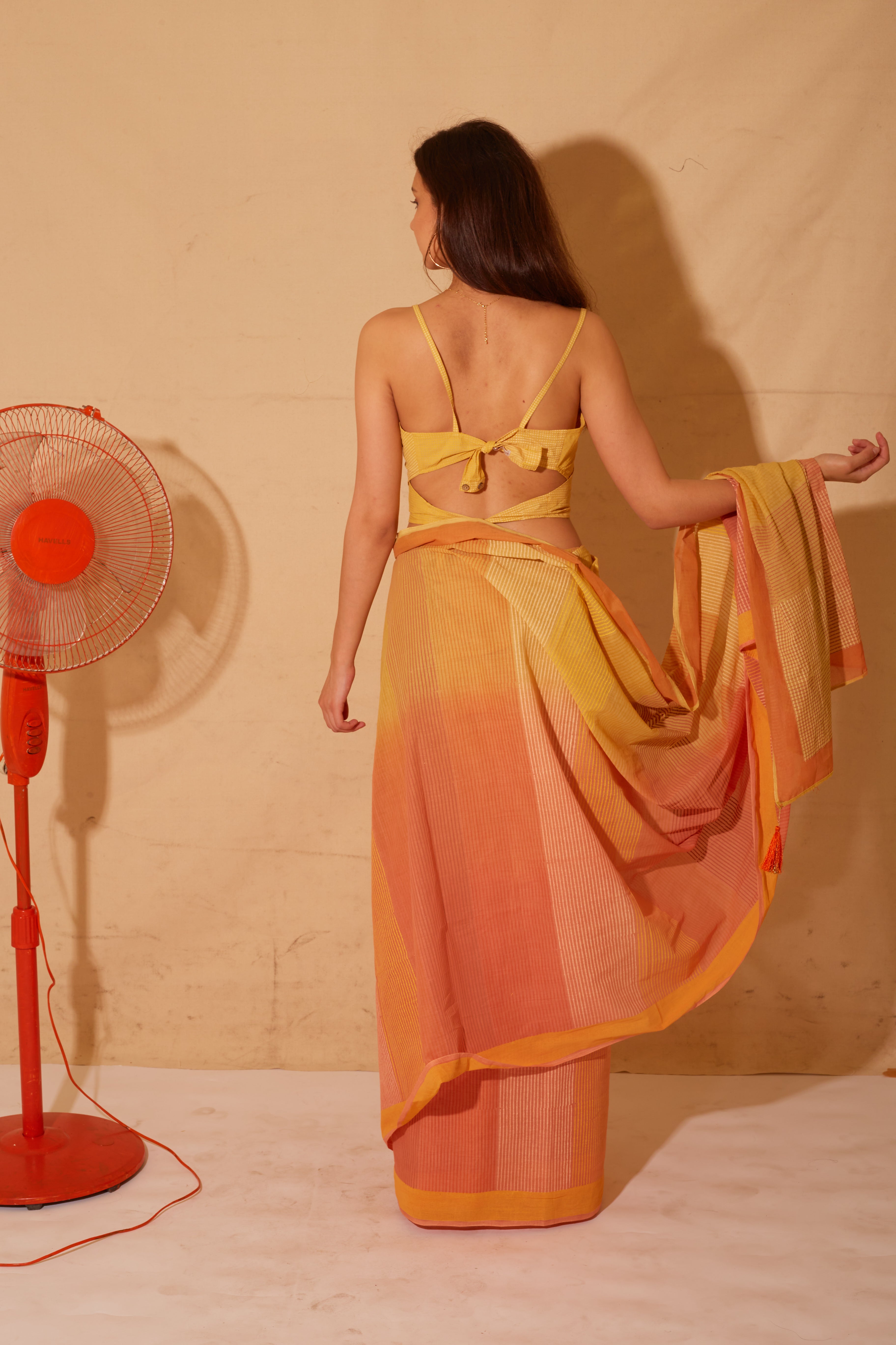 BANANA A Fruity Affaire Saree with Wrap Top