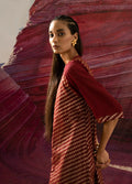 Aurum Gilded Maroon Dress and Shrug (Set of 2) - BANANA labs
