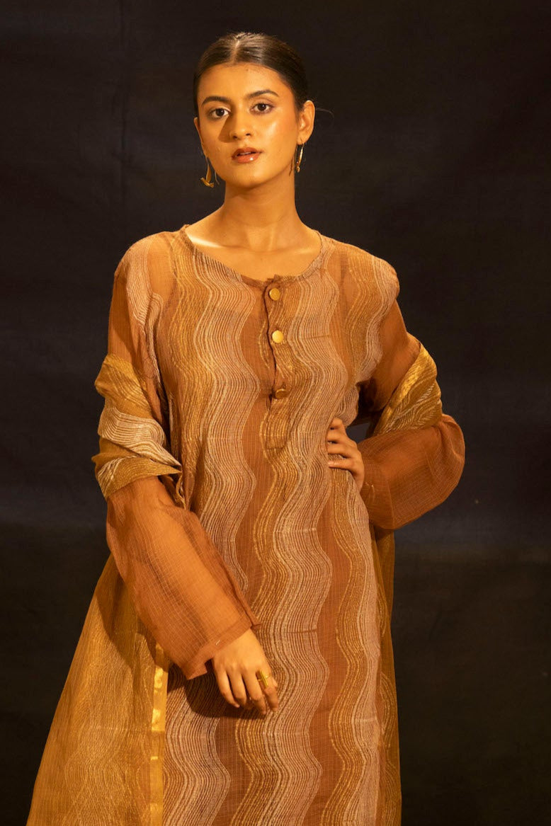 Illume Wave Muddy Kota Kurta with Slip