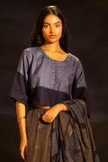 Illume Liquid Navy Tussar Blouse - BANANA labs