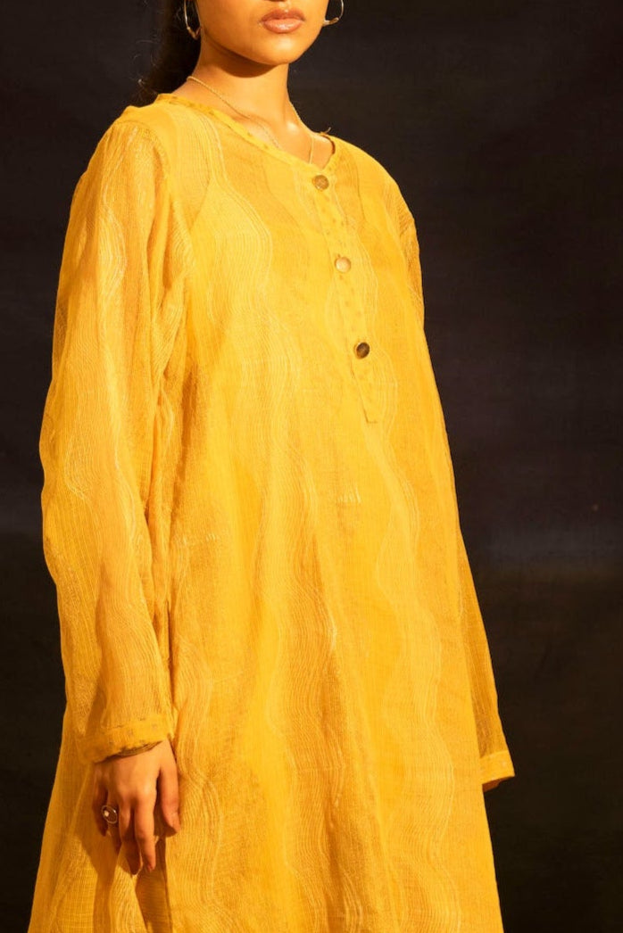 Illume Wave Sunlit Kota Kurta Set with Slip (Set of 2)