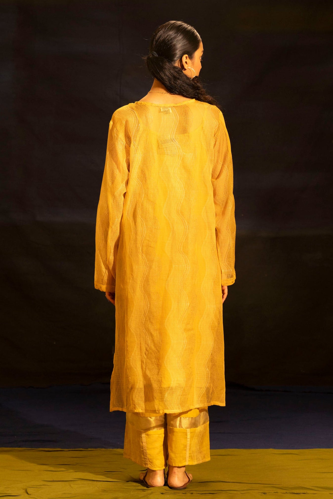 Illume Wave Sunlit Kota Kurta with Slip