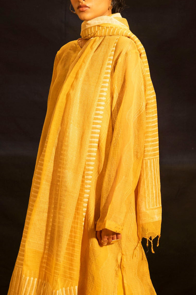 Illume Wave Sunlit Kota Kurta Set with Slip (Set of 3)
