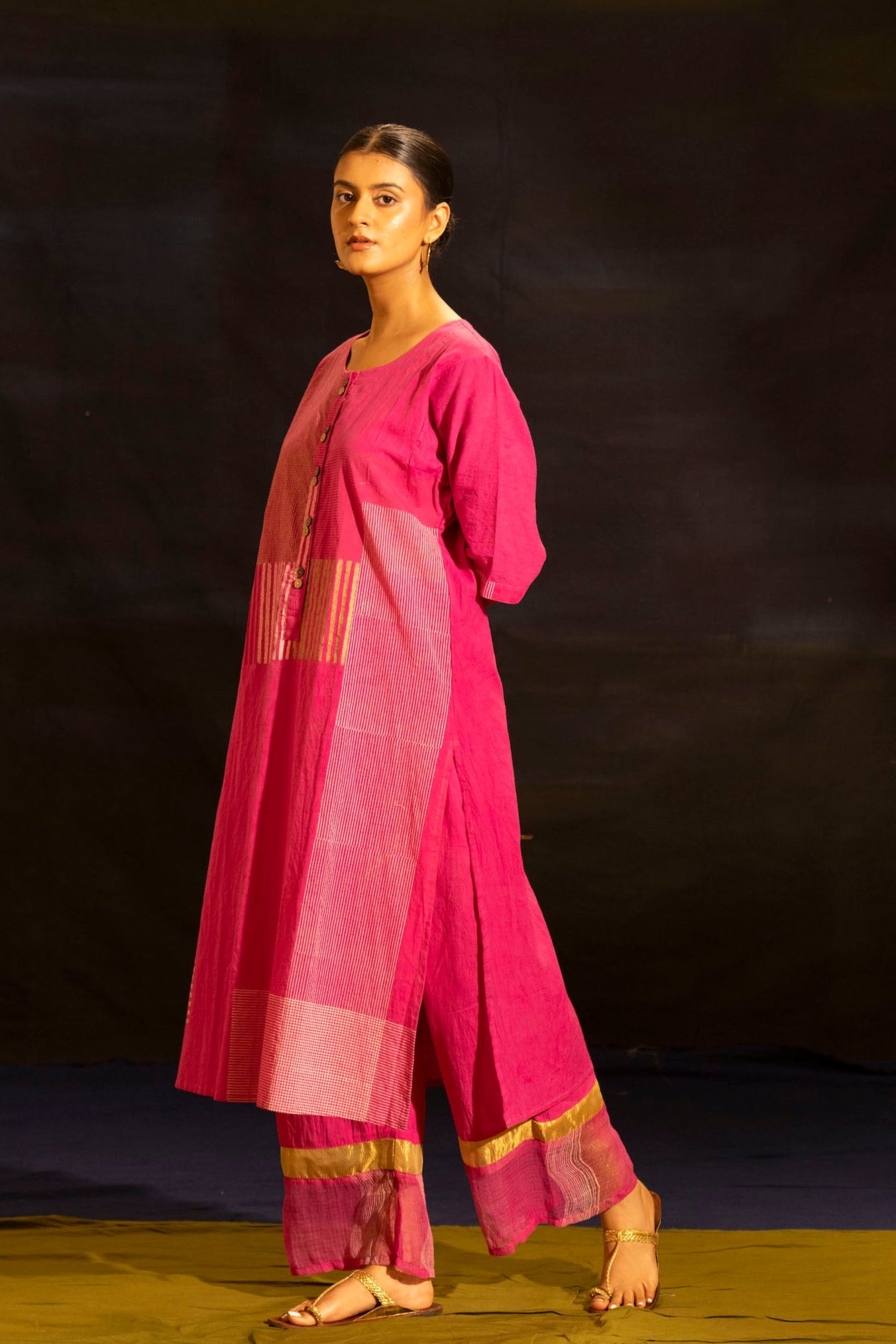 Illume Halo Shocker Pink Kurta Set (Set of 3)