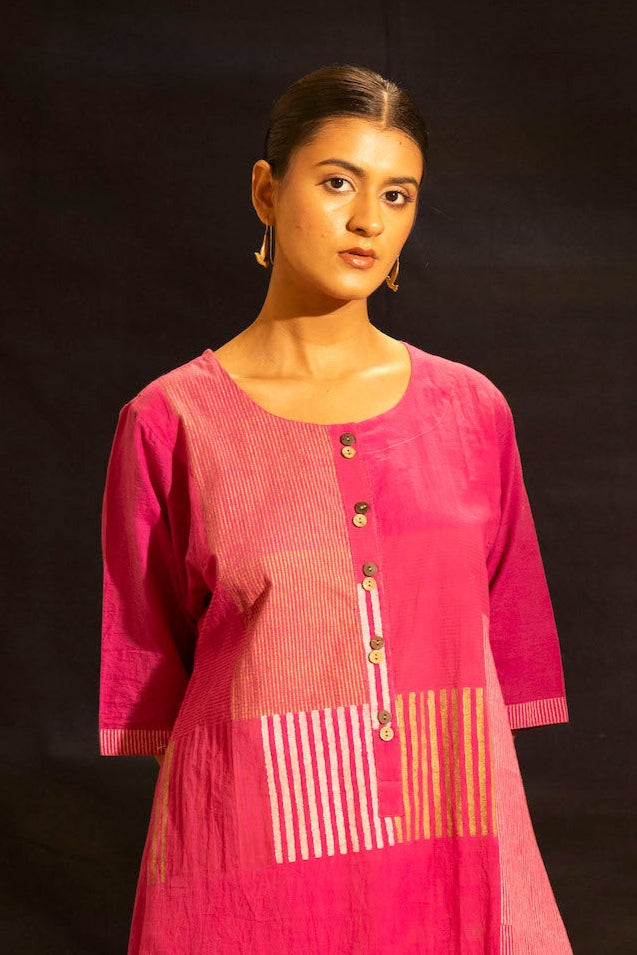 Illume Halo Shocker Pink Kurta Set (Set of 3)