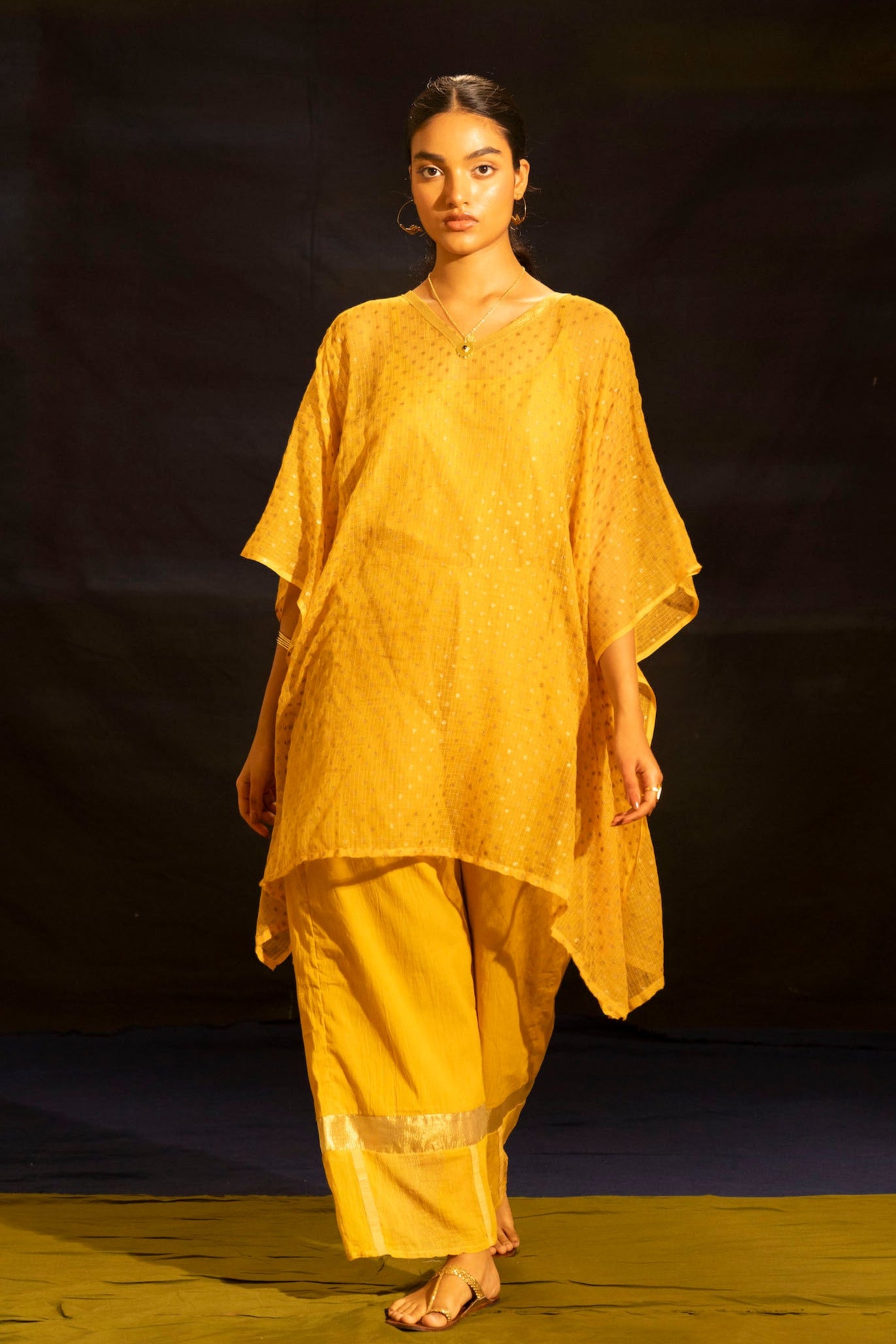 Illume Sunlit Rivet Kaftan Set with Pants and Slip (Set of 2)