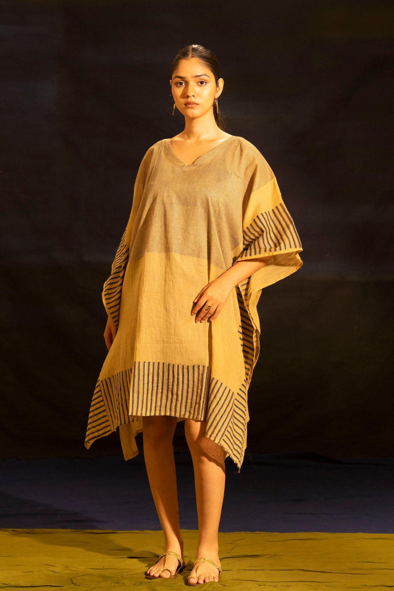 Illume Sand Beige Kaftan with Slip (Set of 2)