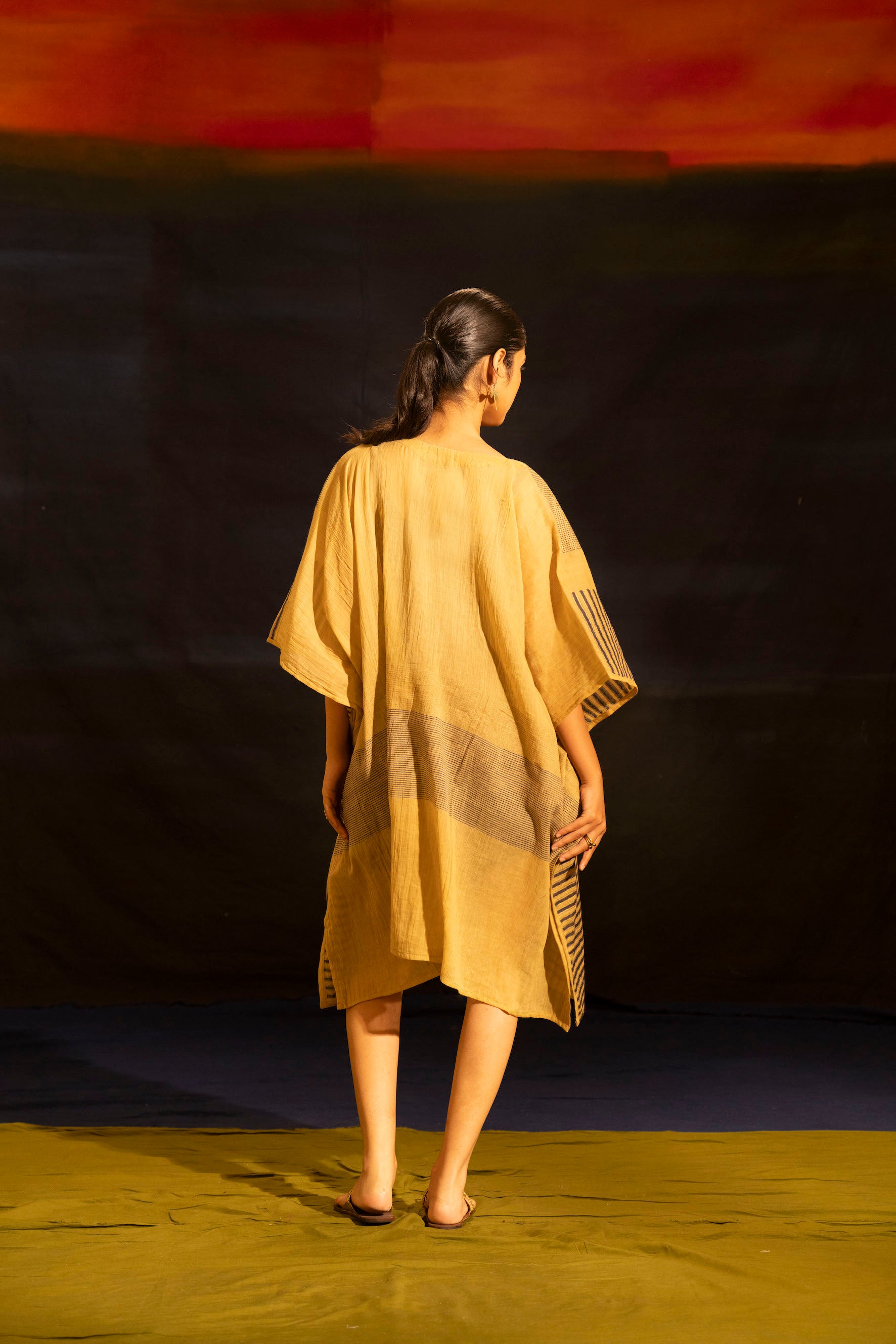 Illume Sand Beige Kaftan with Slip (Set of 2)