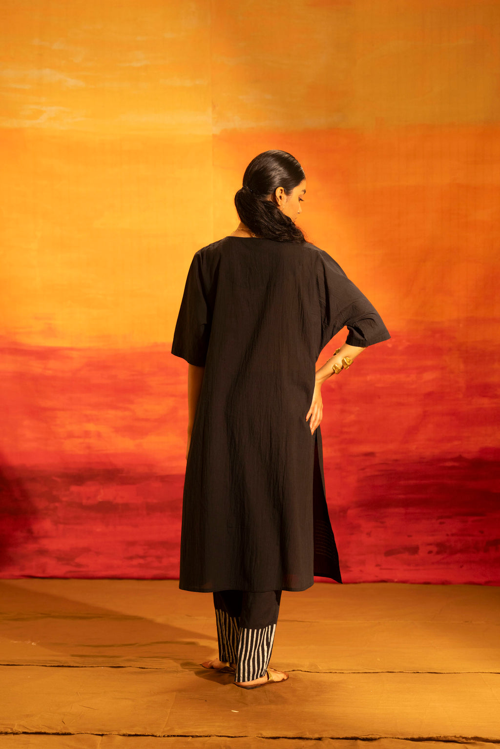 Illume Halo Black Kurta Set (Set of 3)