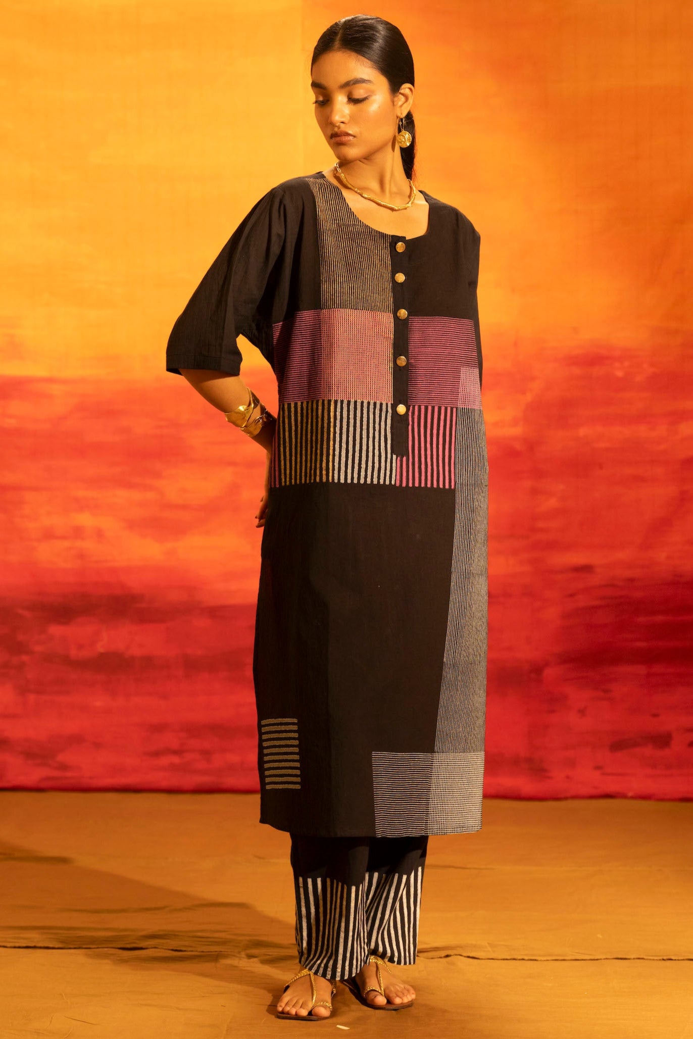 Illume Halo Black Kurta Set (Set of 3)