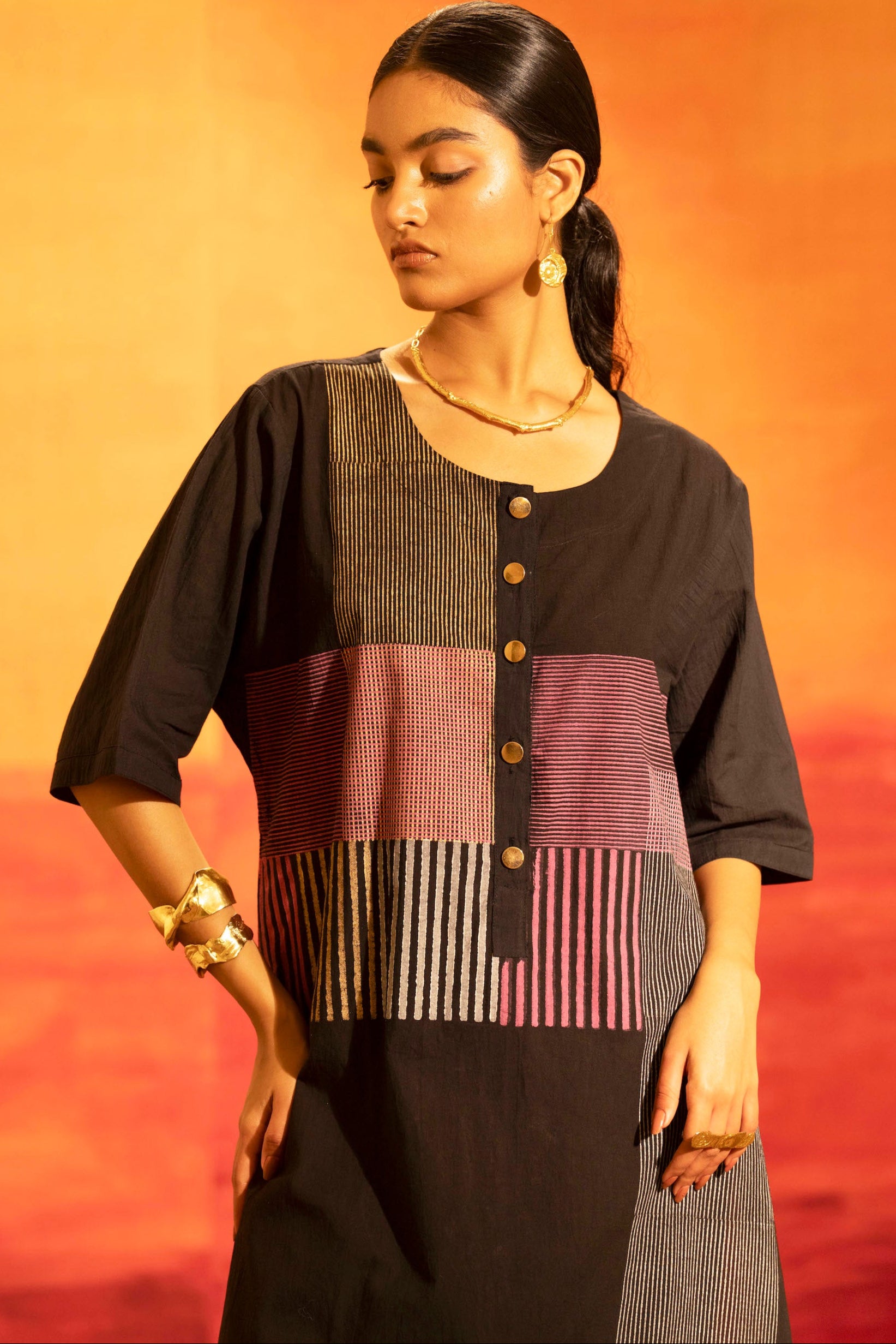 Illume Halo Black Kurta