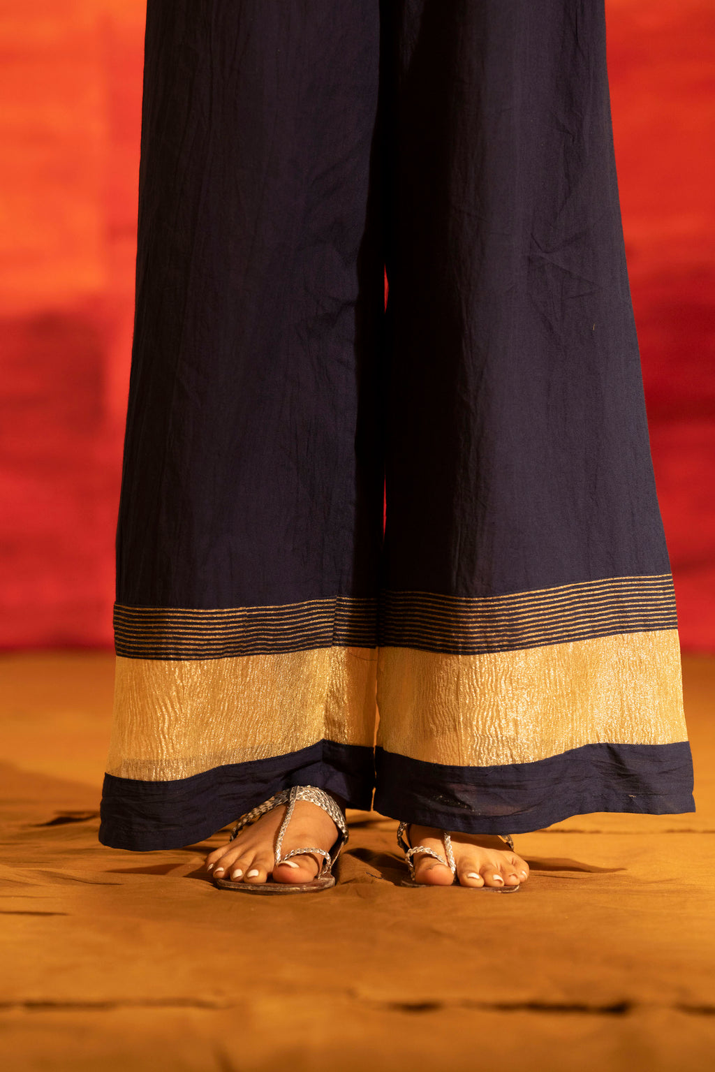 Illume Navy Zari Pants