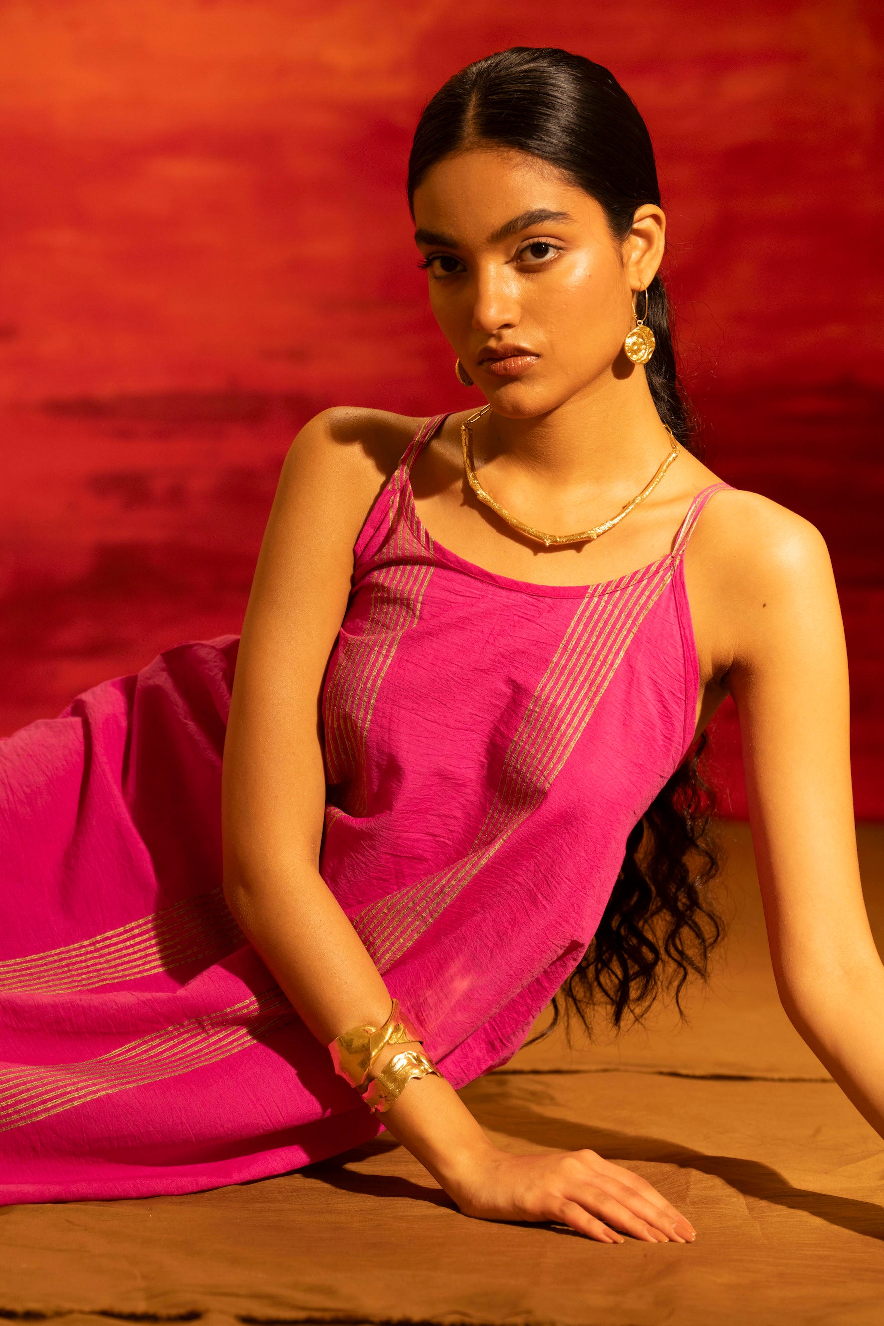 Illume Blaze Fuschia Kurta Set (Set of 2)
