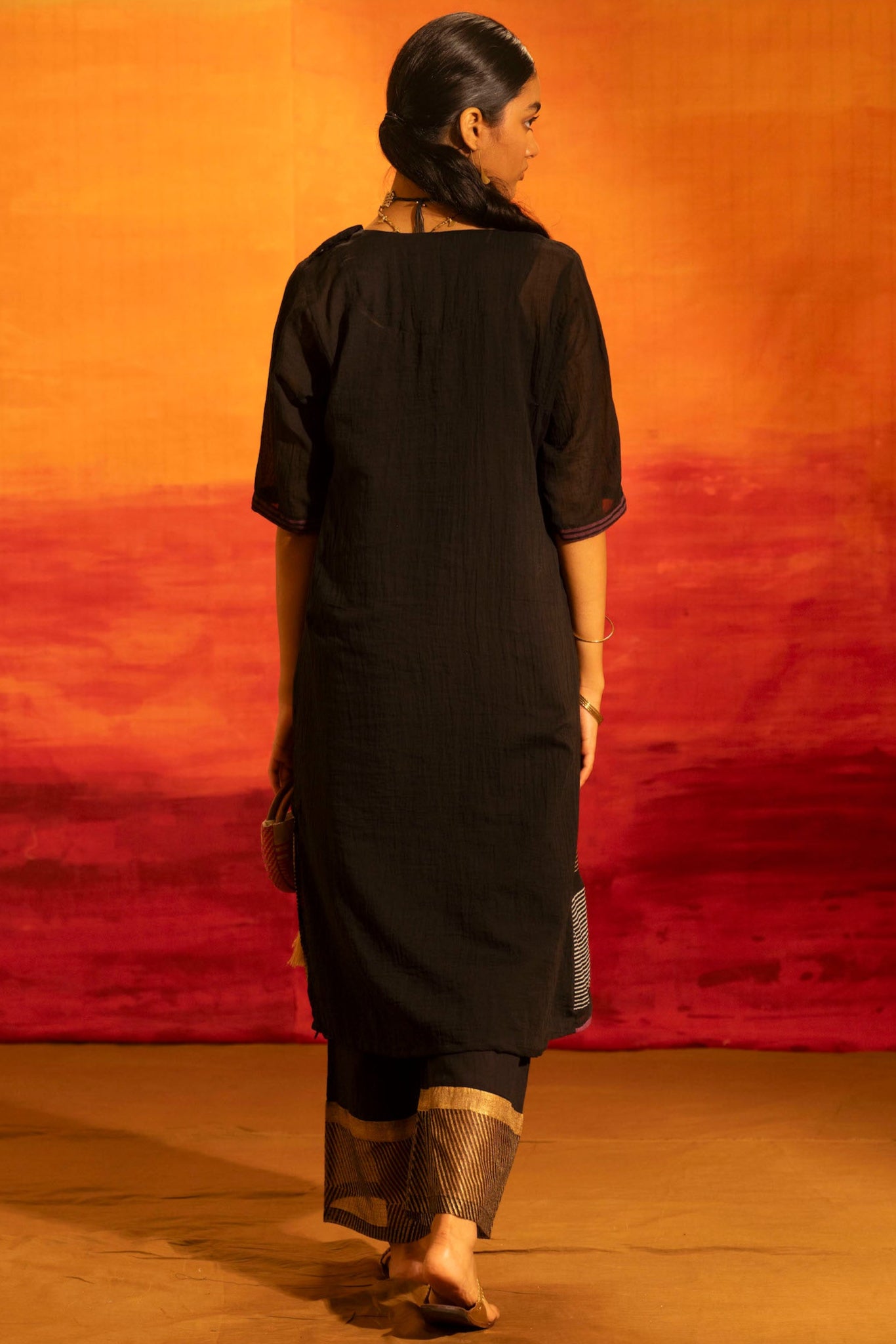 Illume Luma Black Kurta Set with Dupatta (Set of 3)