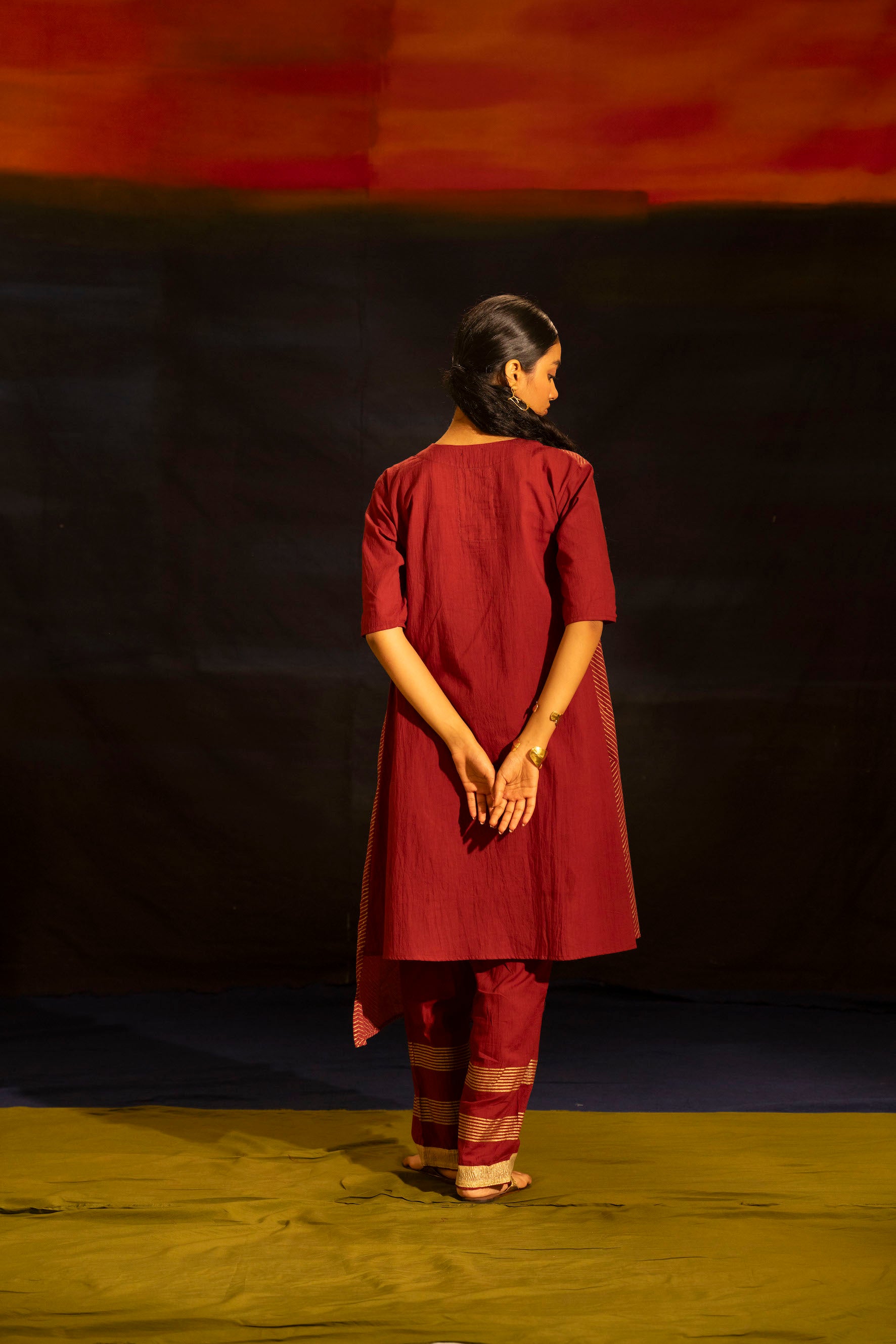 Illume Ray Maroon Kurta Set (Set of 2)
