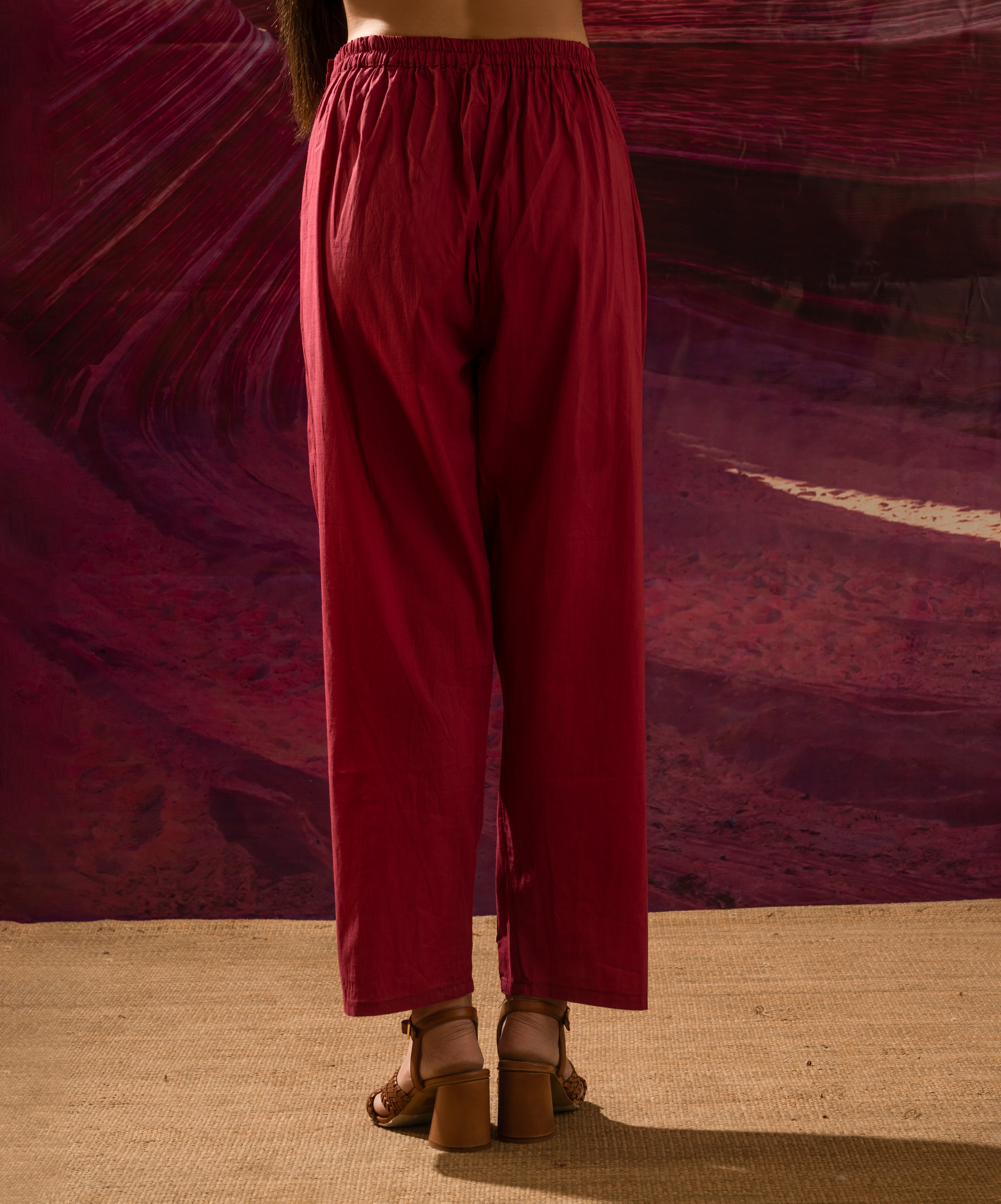 Aurum Trail Maroon Kurta with Pants (Set of 2)