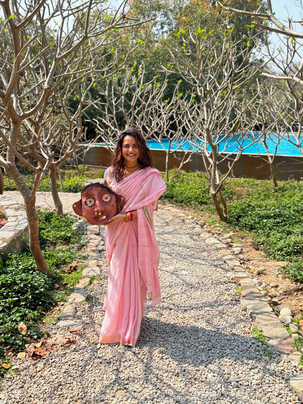 BANANA Clove Amrai's pick Powder Pink Saree