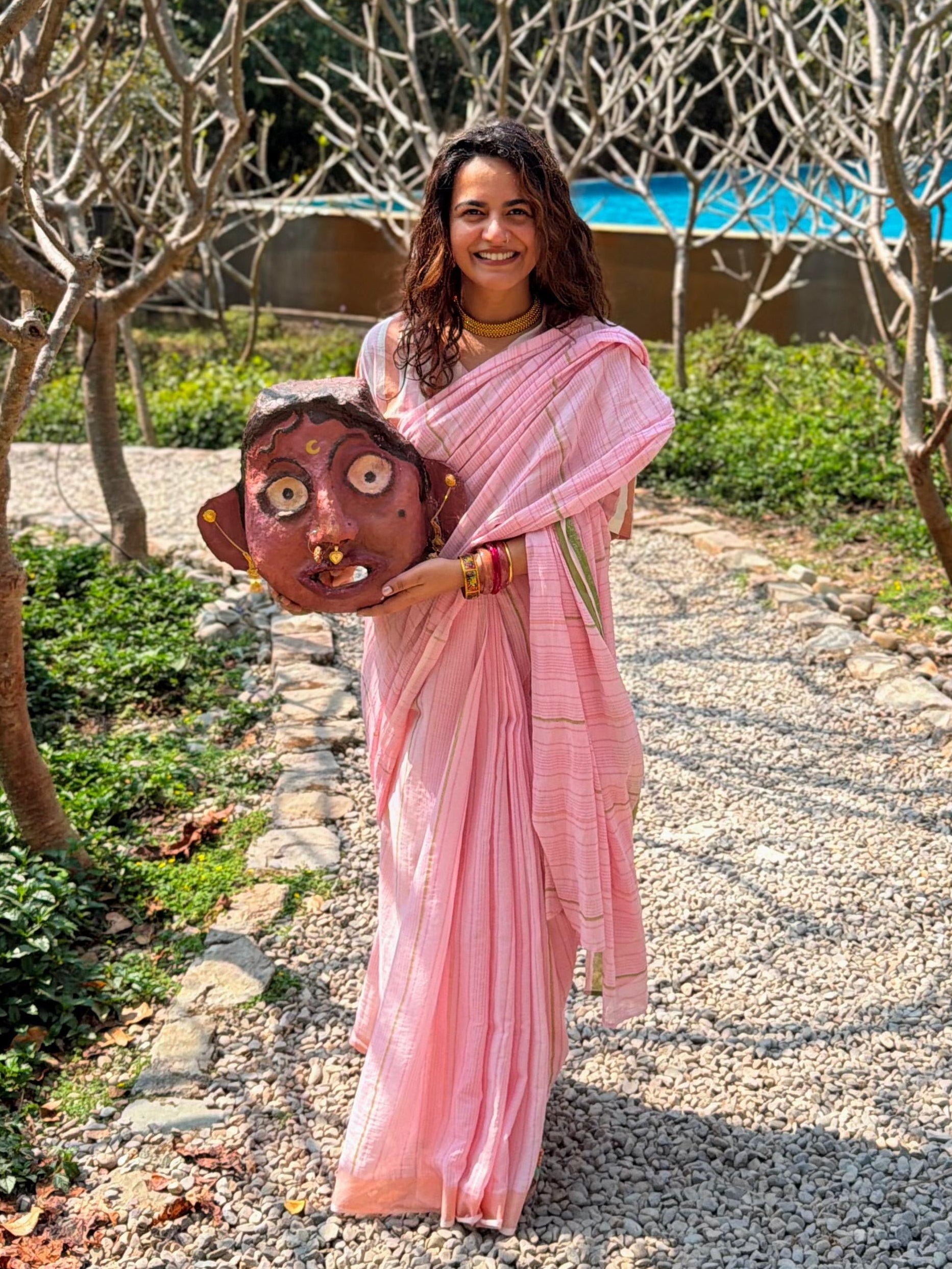BANANA Clove Amrai's pick Powder Pink Saree