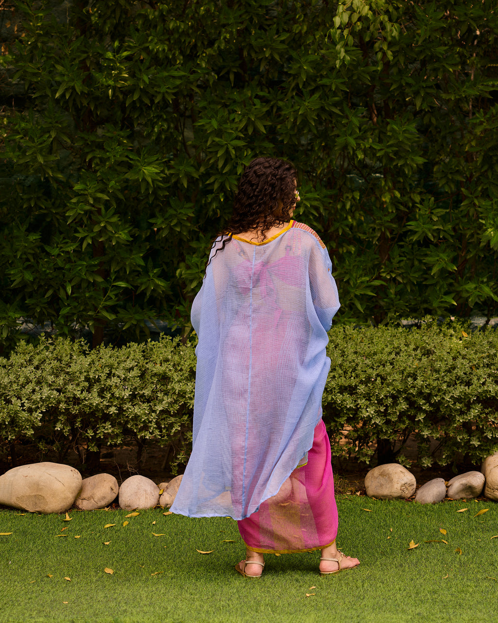 Weekend Blue Lagoon Kota Doria Shrug