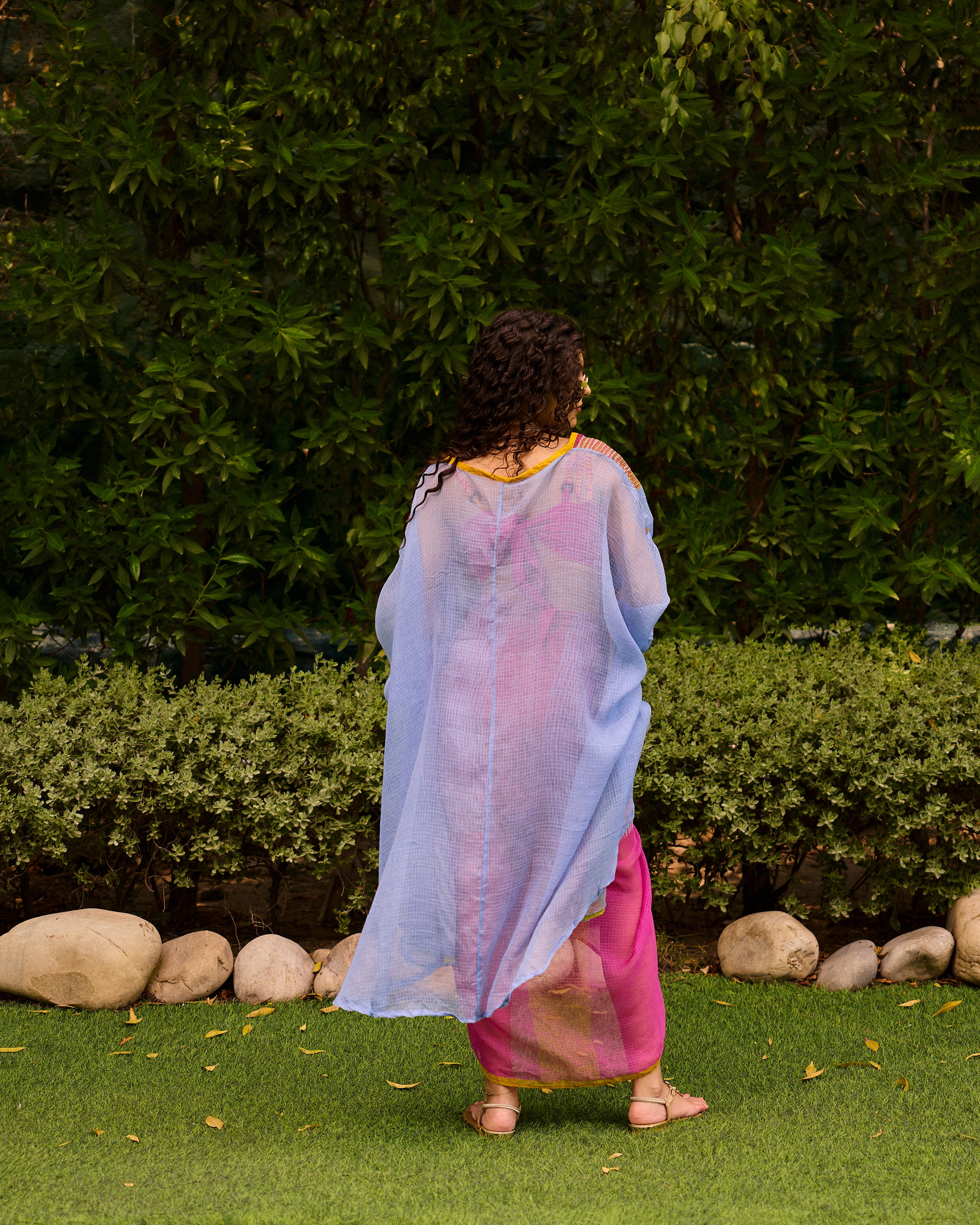 Weekend Blue Lagoon Kota Doria Shrug