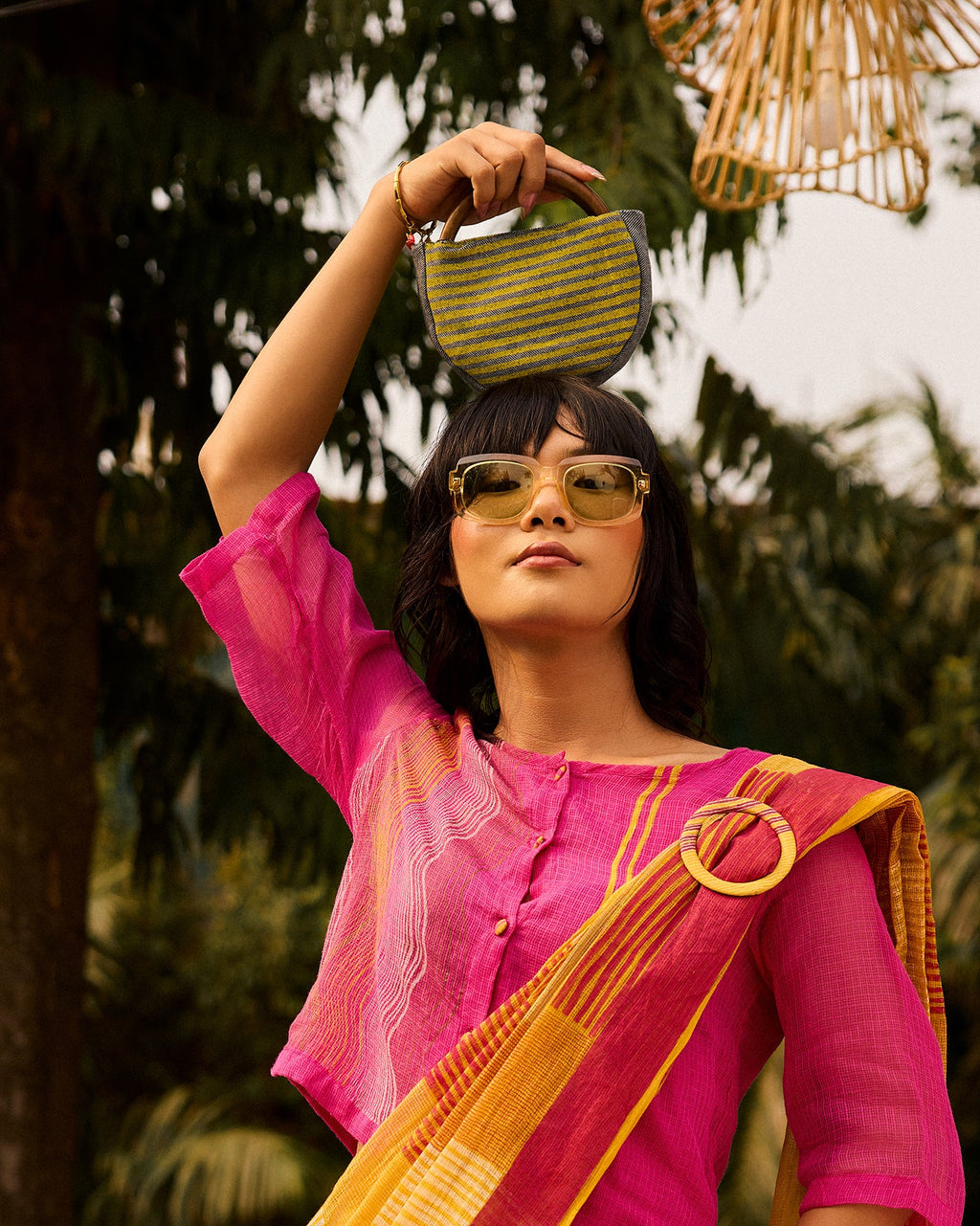 Weekend Denim Yellow Woody Bag