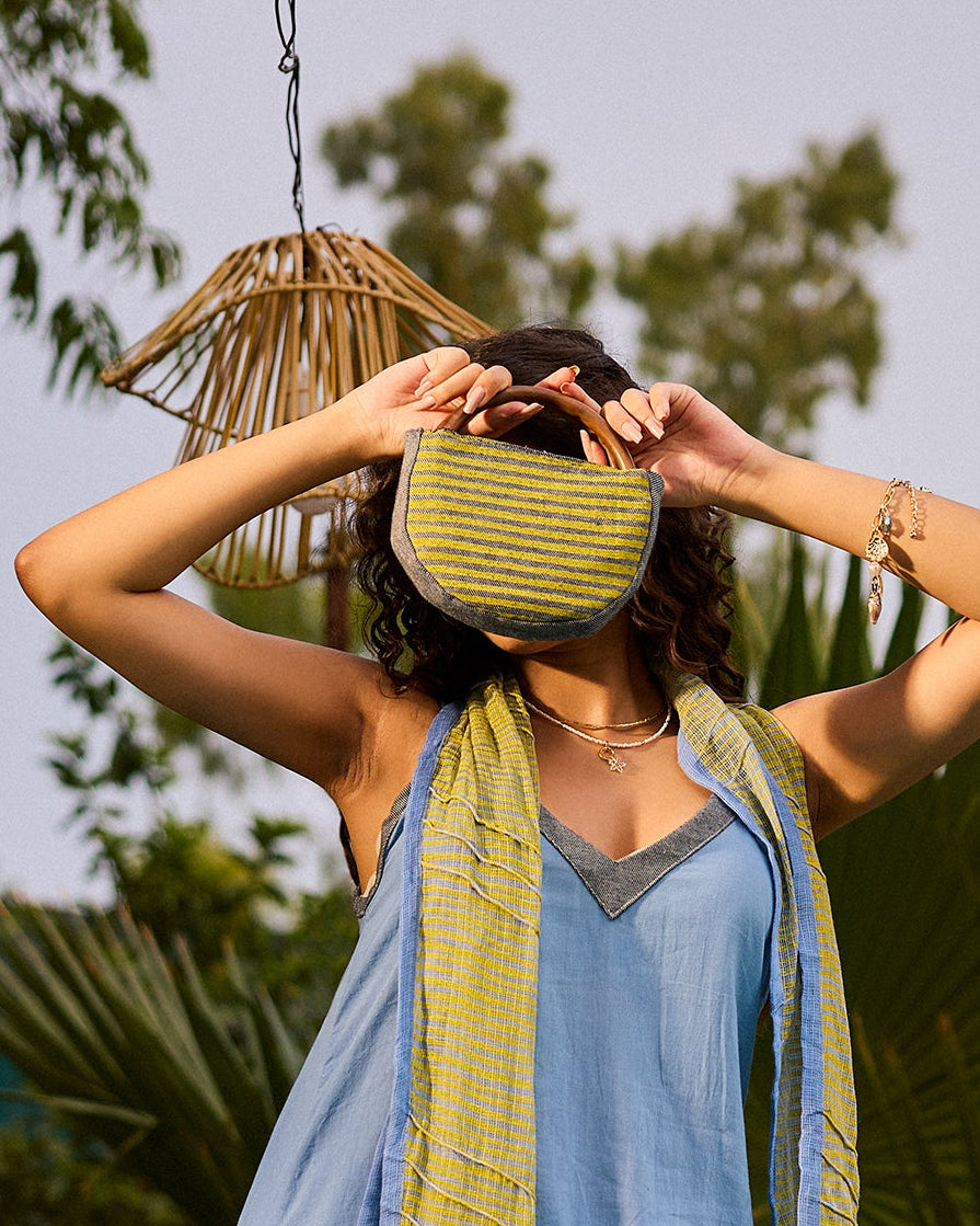 Weekend Denim Yellow Woody Bag